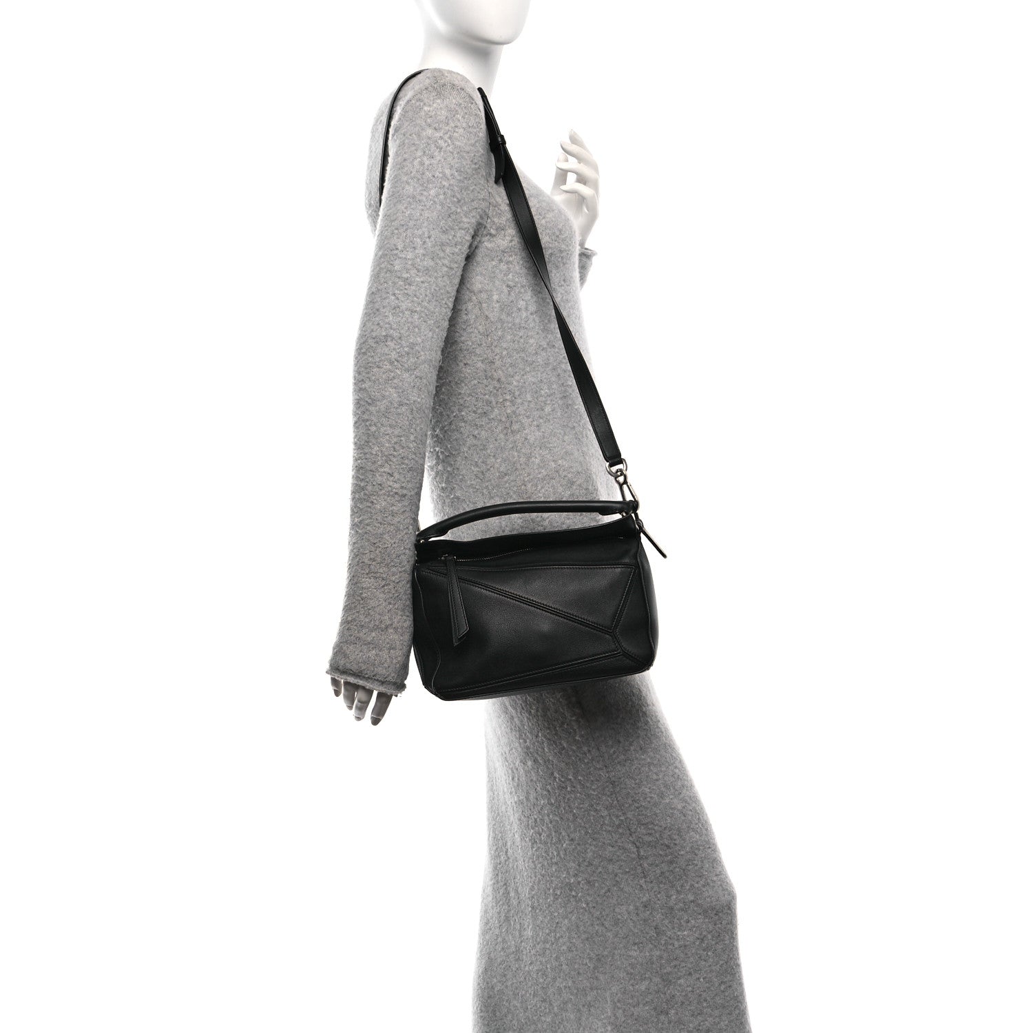 Loewe Calfskin Small Puzzle Bag Black 2 of 9