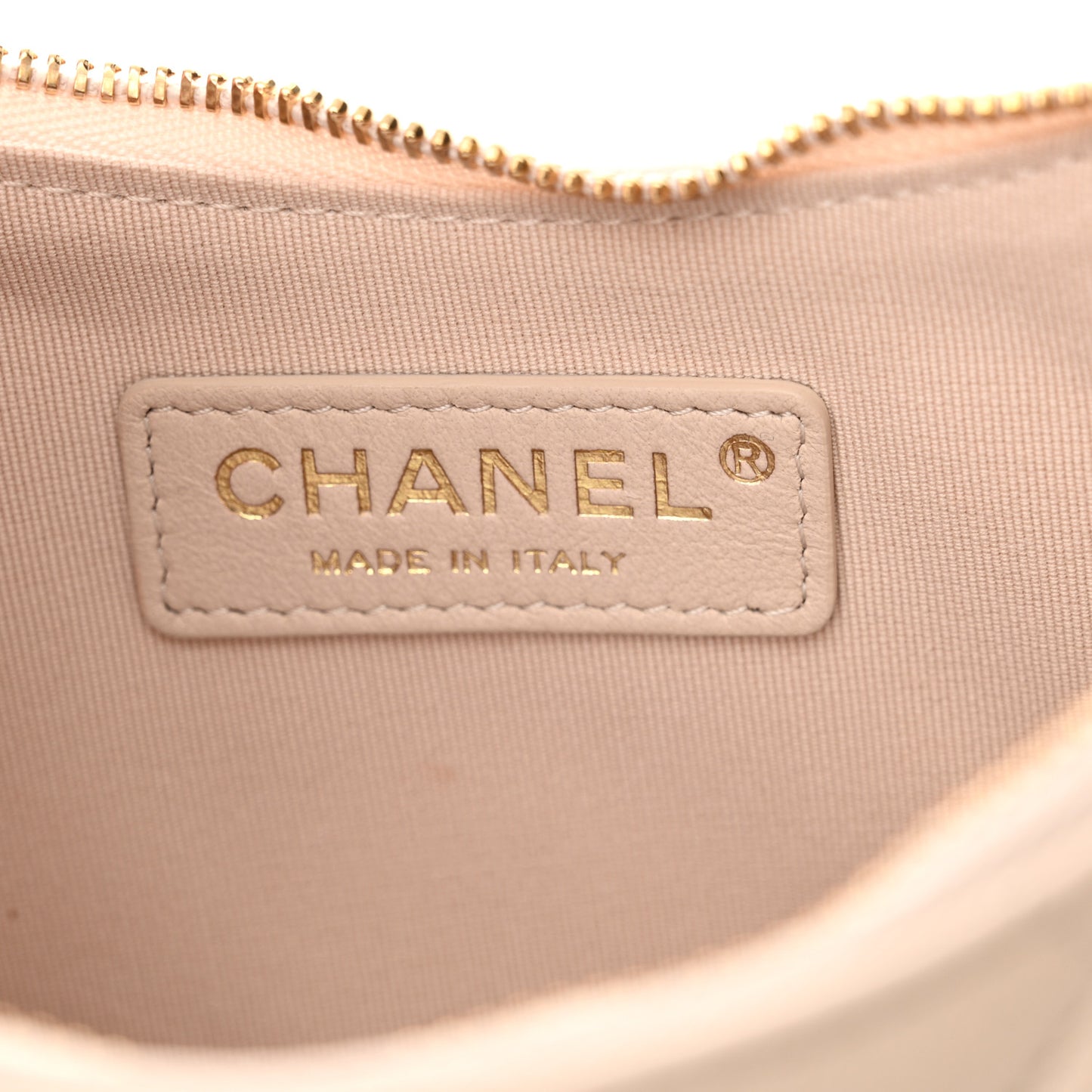 Lambskin Quilted Small Hobo Bag Light Beige