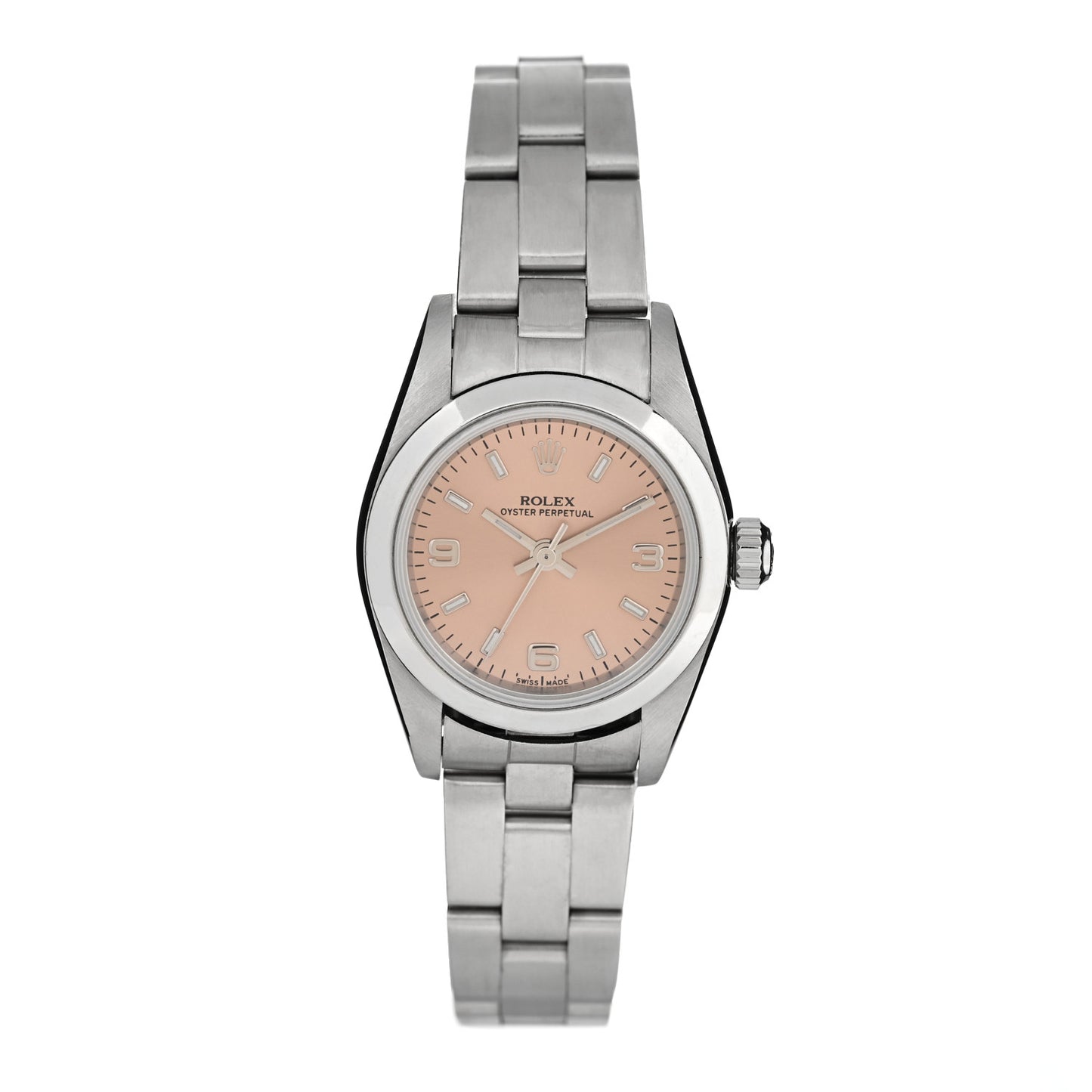 Stainless Steel 24mm Oyster Perpetual Datejust Watch Pink 76080