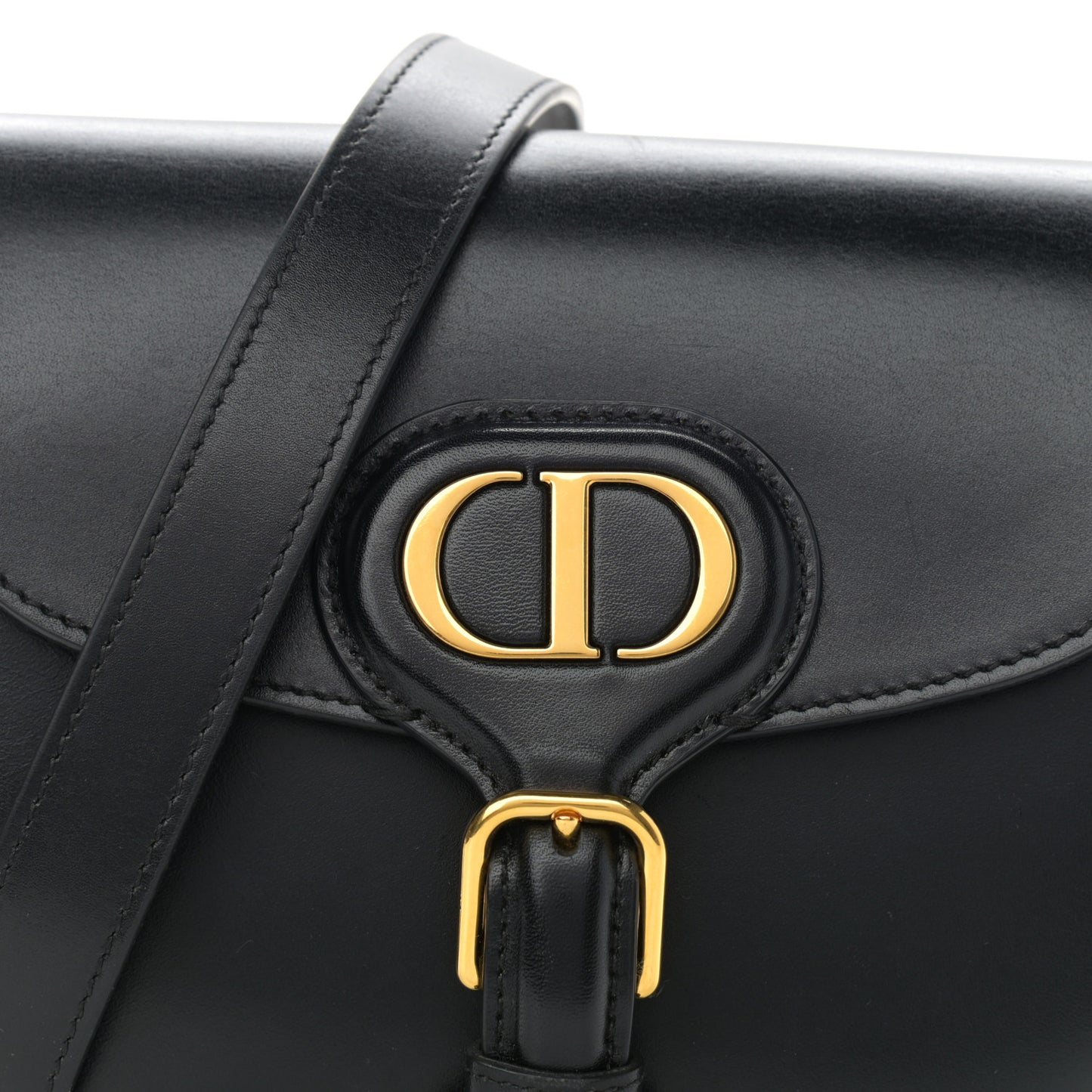 Box Calfskin Small Bobby Flap Black