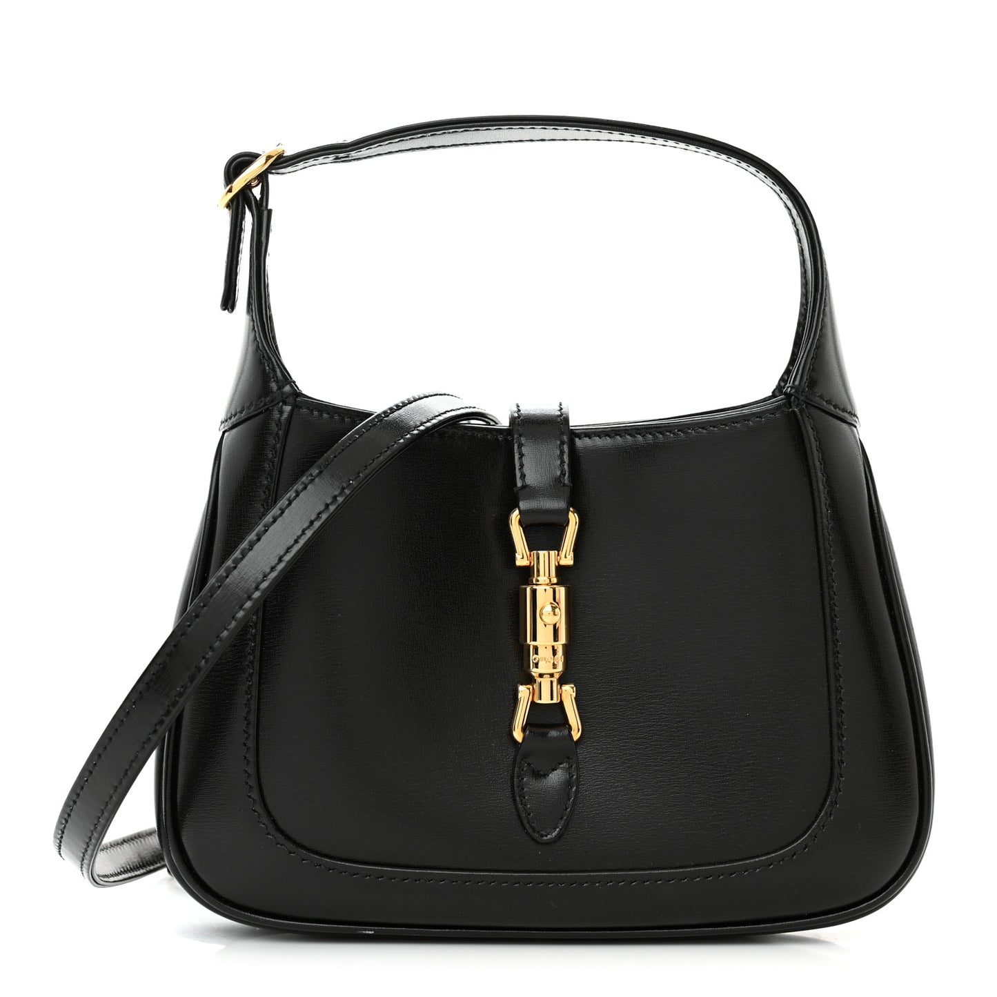 Boarded Dyana Lux Calfskin Mini Jackie 1961 Hobo Black