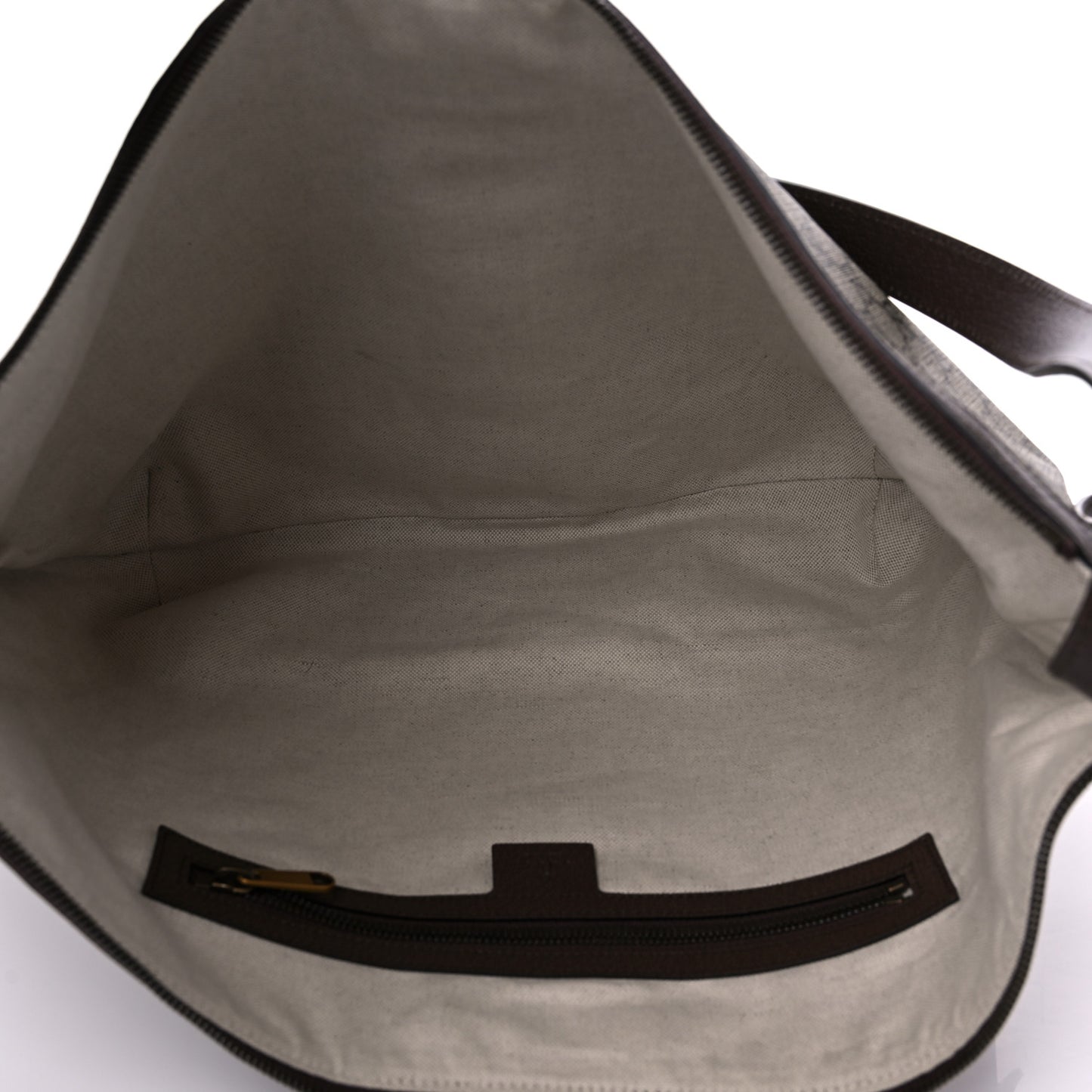 GG Supreme Monogram Web Ophidia Half Moon Hobo Brown