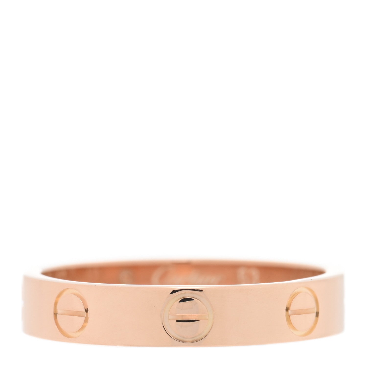 Cartier 18K Pink Gold 3.5mm LOVE Wedding Band Ring 53 6.5 1 of 4