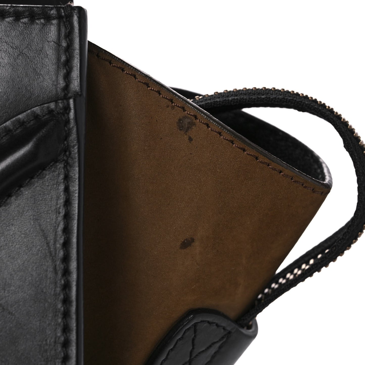 Satin Calfskin Suede Mini Tri-Color Luggage Seashell