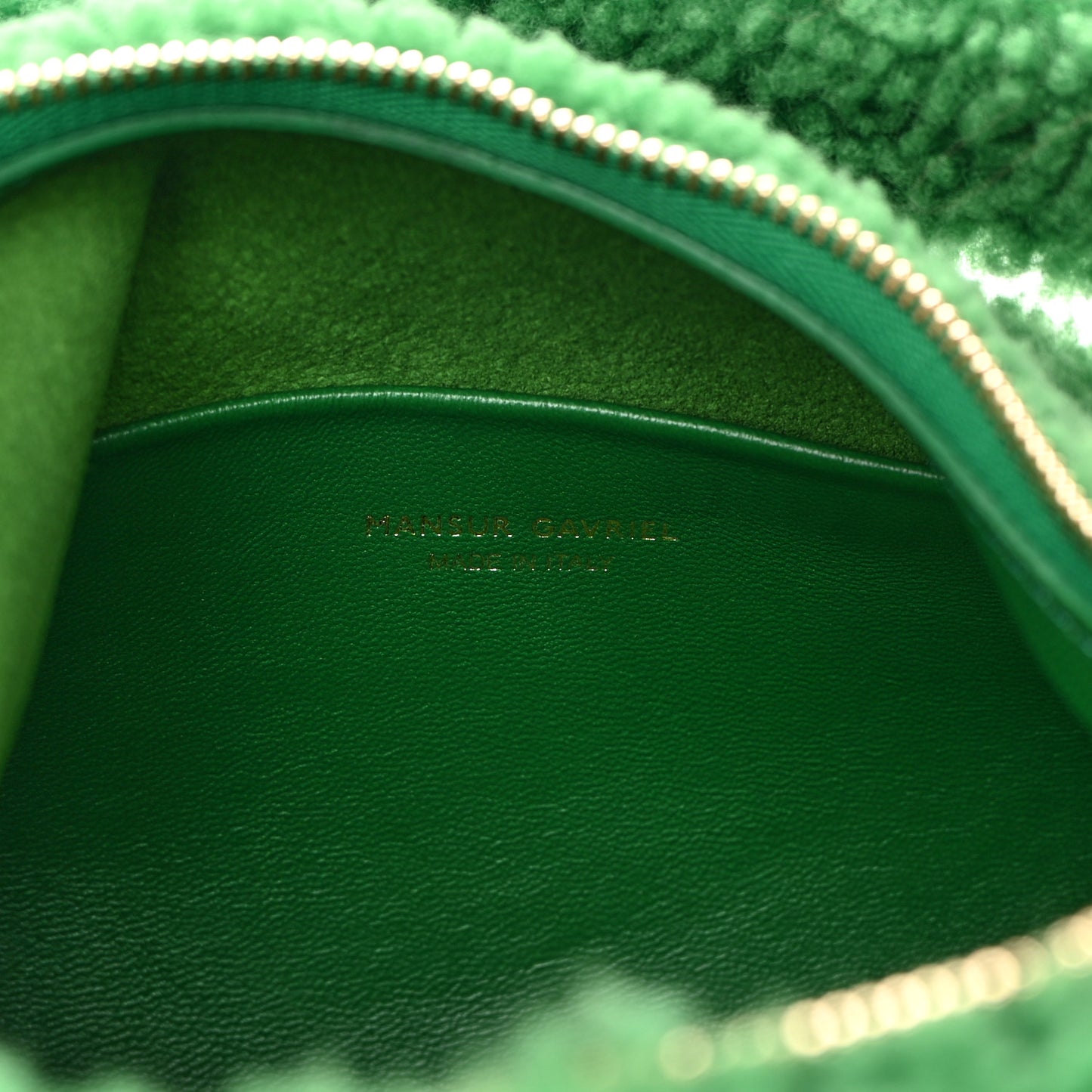 Shearling Shoulder Bag Emerald