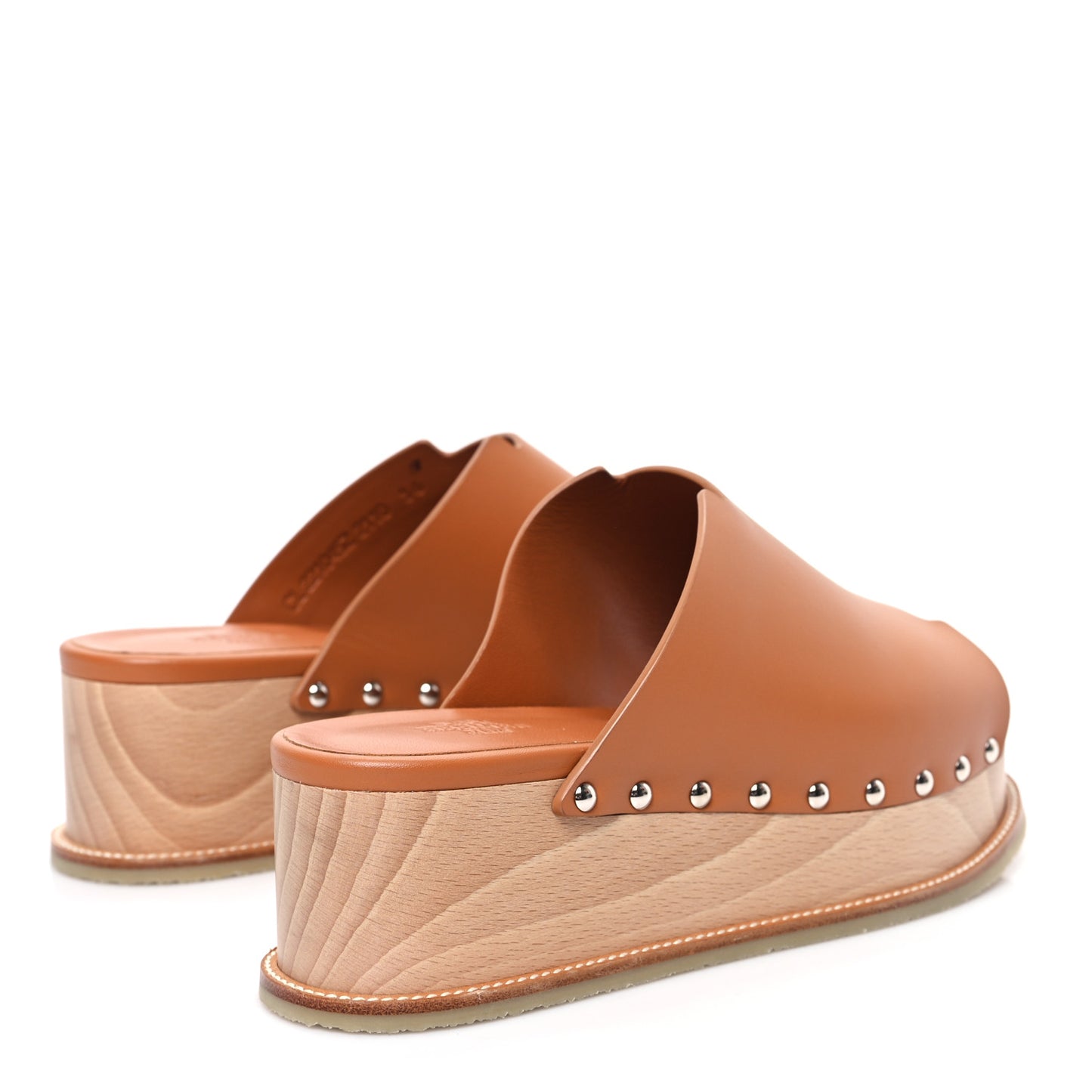 Calfskin Ellipse Mules 36 Marron Glaise