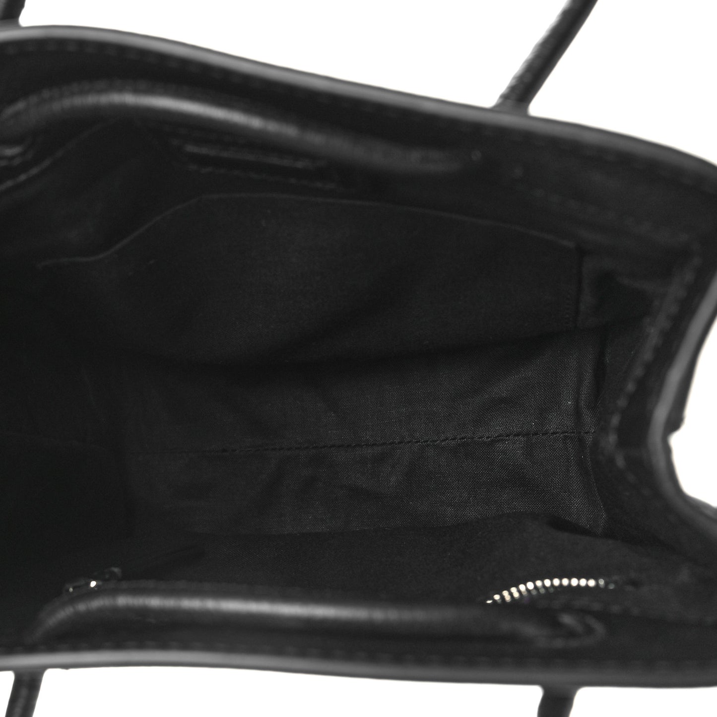 Calfskin Logo XXS Shopping Tote Black