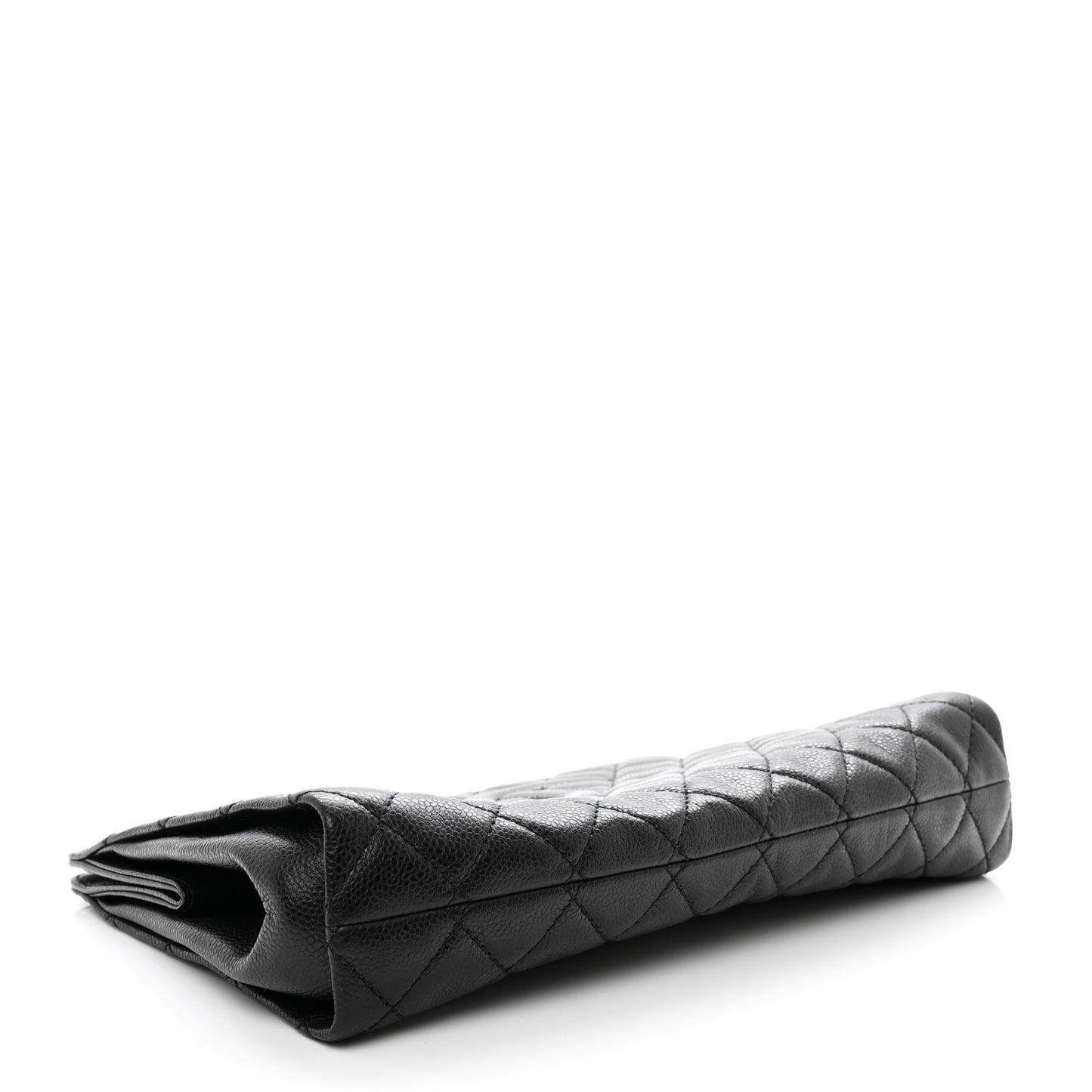 Caviar Quilted CC Large Clutch Black