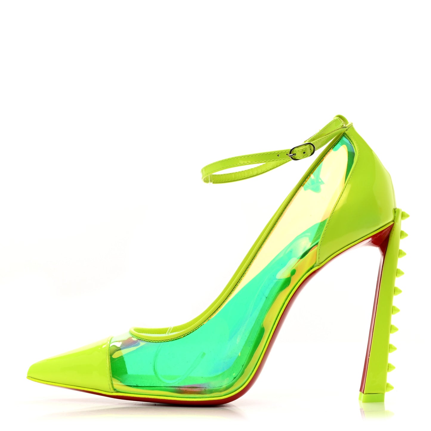 Patent Perle Debout Condorapik 100 Pumps 38 Fluo Yellow
