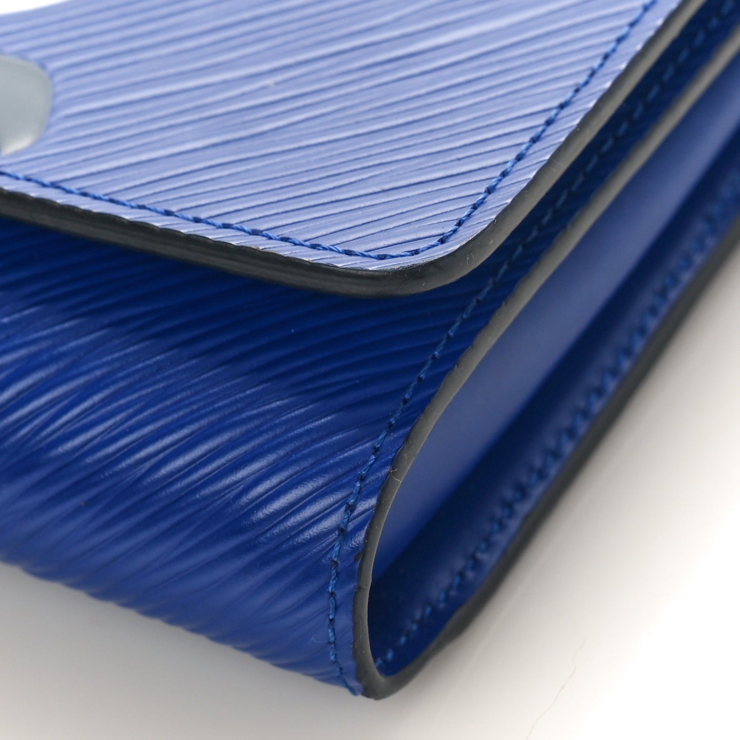 Epi Flamingo Twist Chain Wallet Blue