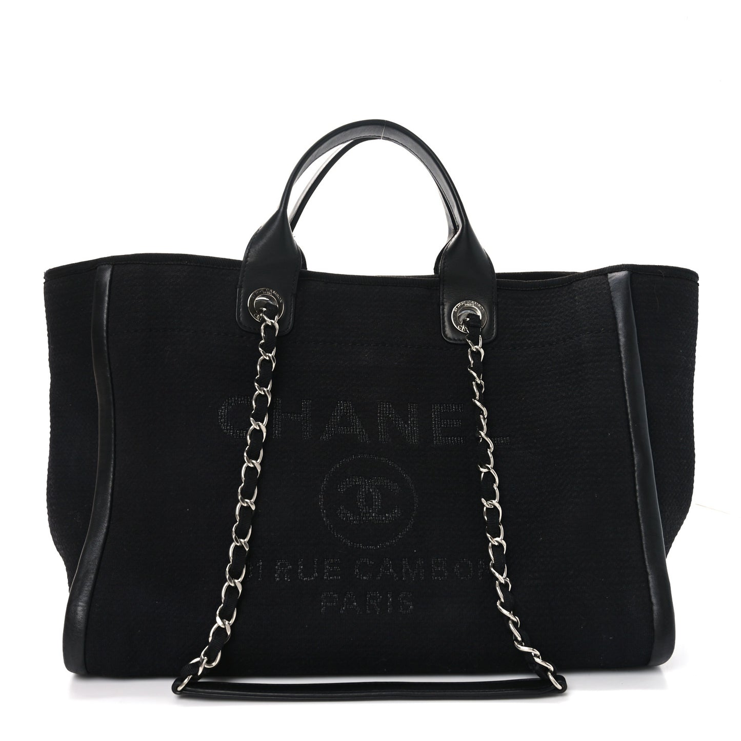 Canvas Medium Deauville Tote Black