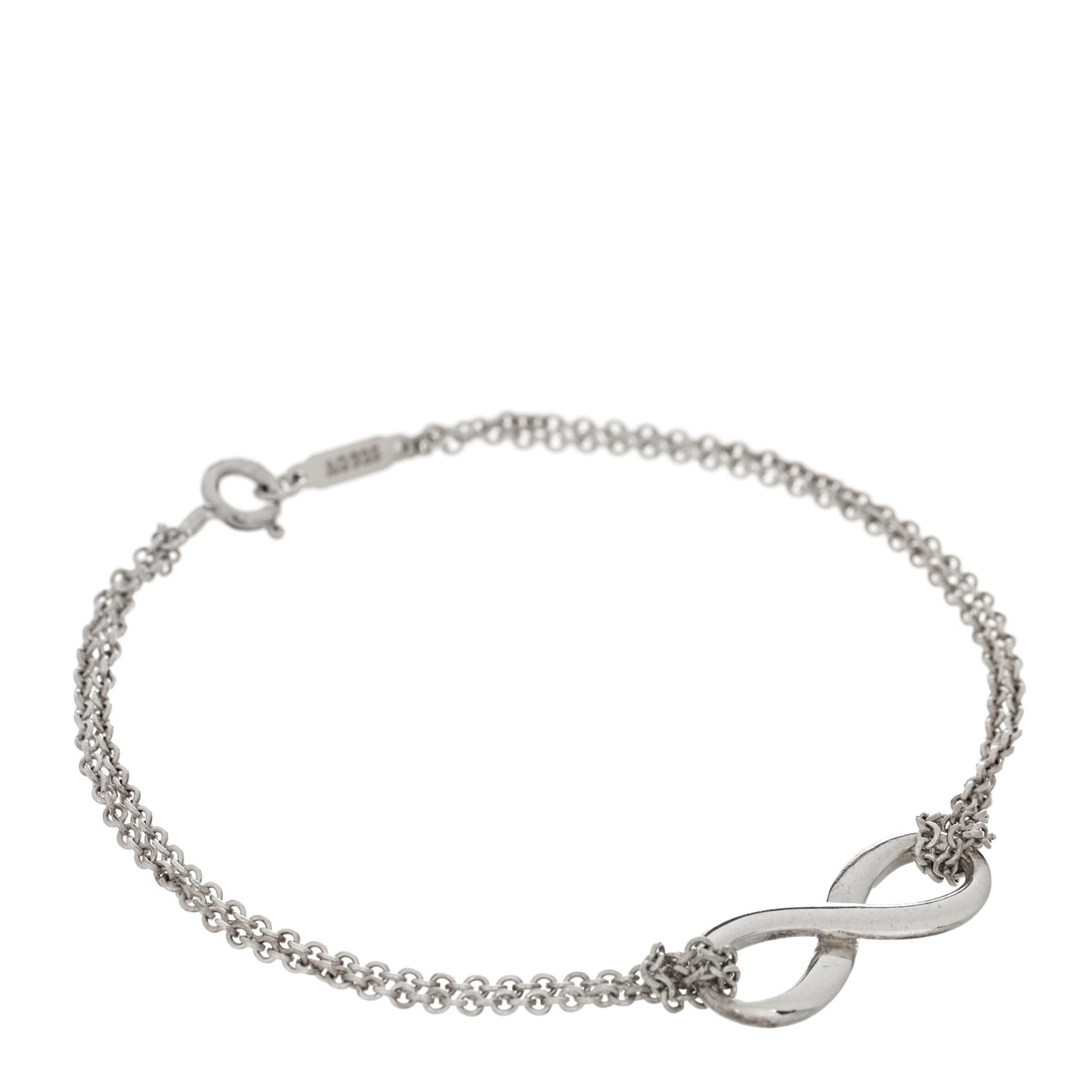 Sterling Silver Infinity Double Chain Bracelet