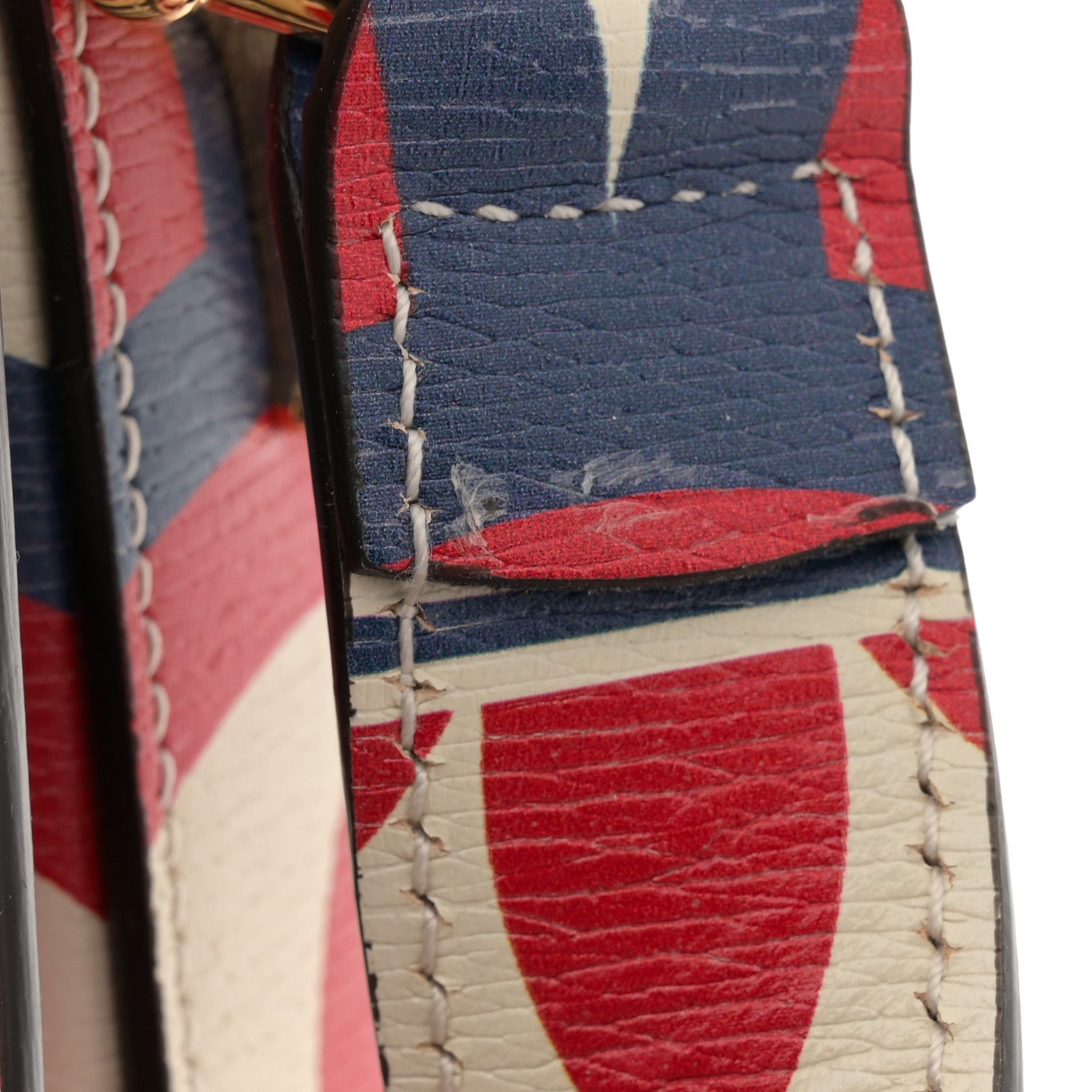 Gucci X ADIDAS Shangai Calfskin Web Trefoil Interlocking G Small Horsebit 1955 Shoulder Bag Red White Blue 12 of 12