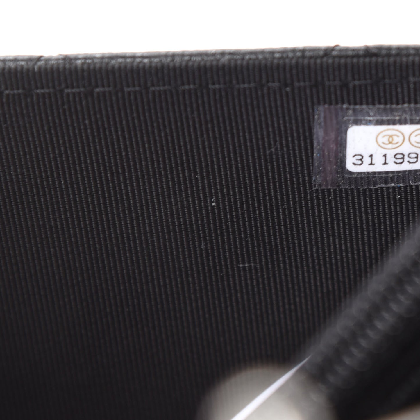 Grained Calfskin Quilted CC Box Wallet On Chain WOC Black