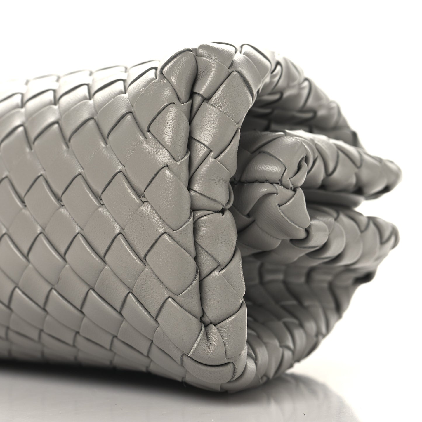 Nappa Intrecciato Small The Lauren 1980 Clutch With Chain Sterling