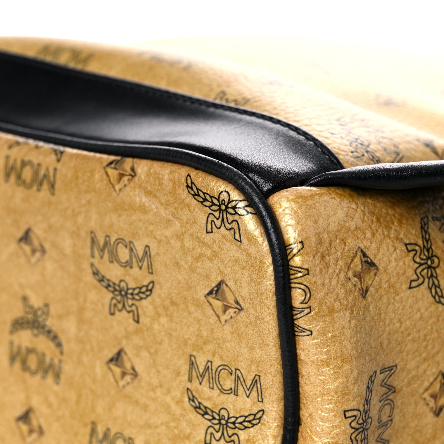 Metallic Visetos Studded Small Dual Stark Backpack Gold