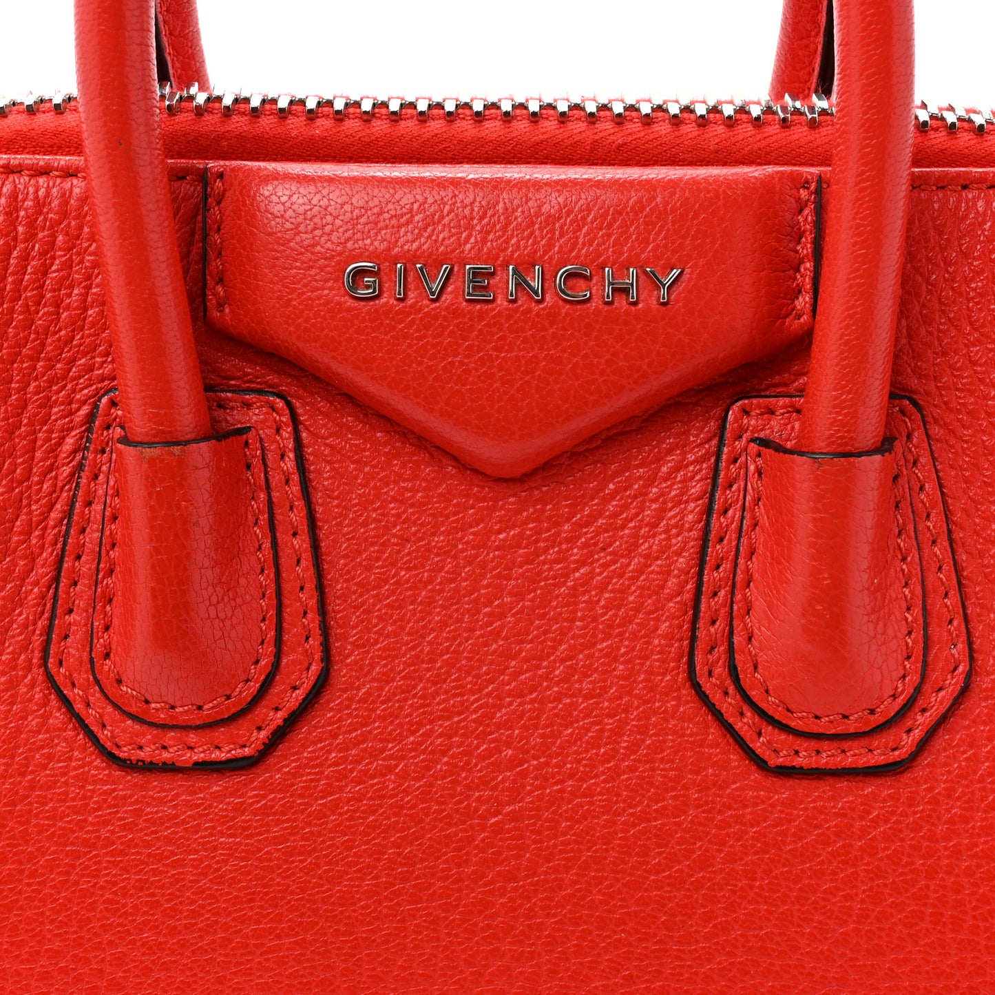 Sugar Goatskin Mini Antigona Pop Red