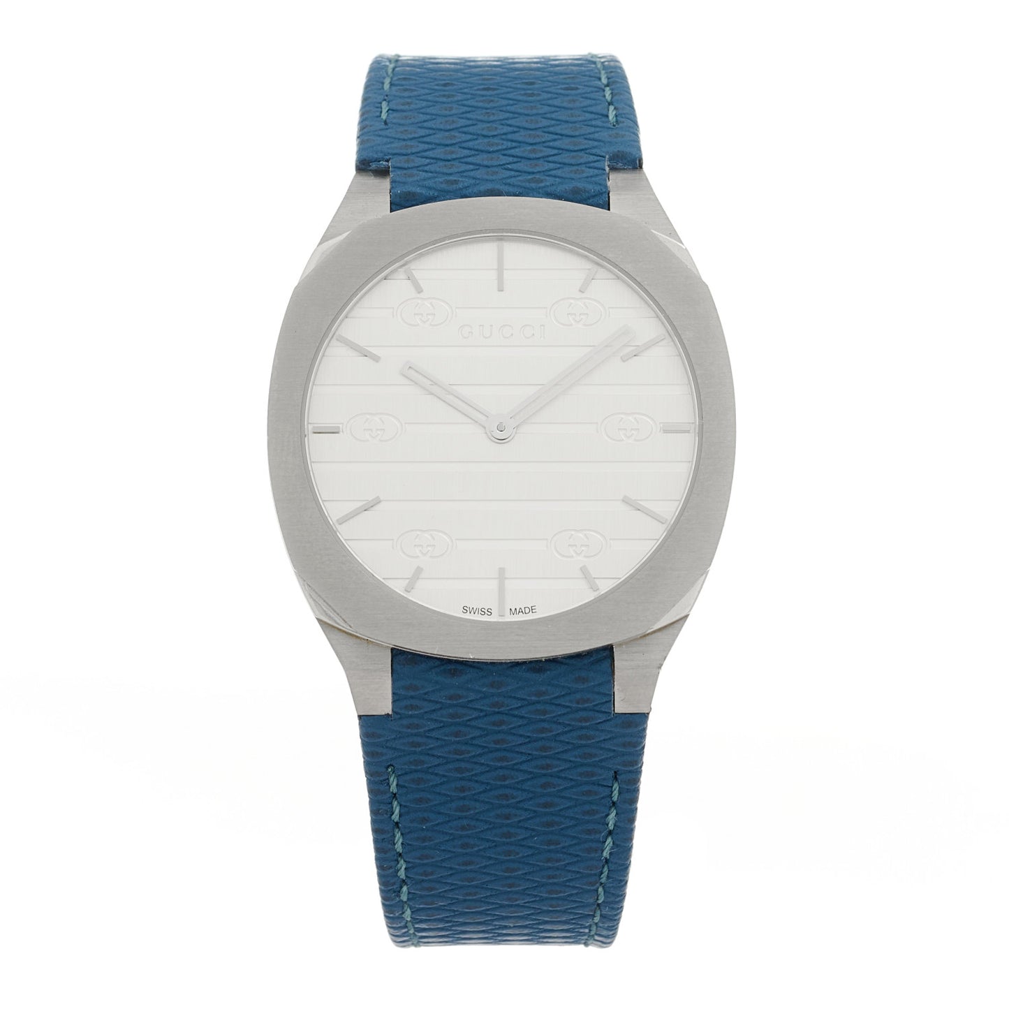 Stainless Steel Calfskin 38mm 25H Quartz Watch Blue