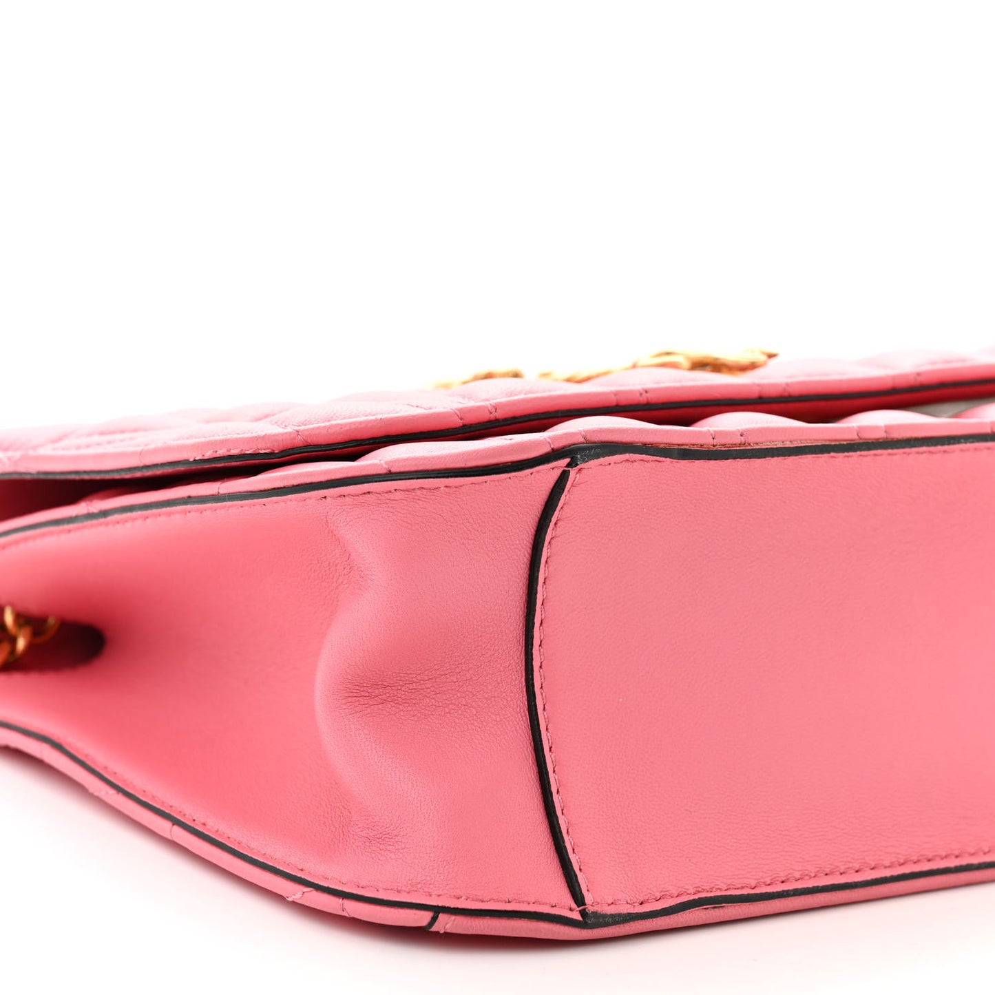 Nappa Quilted Virtus Top Handle Shoulder Bag Blush