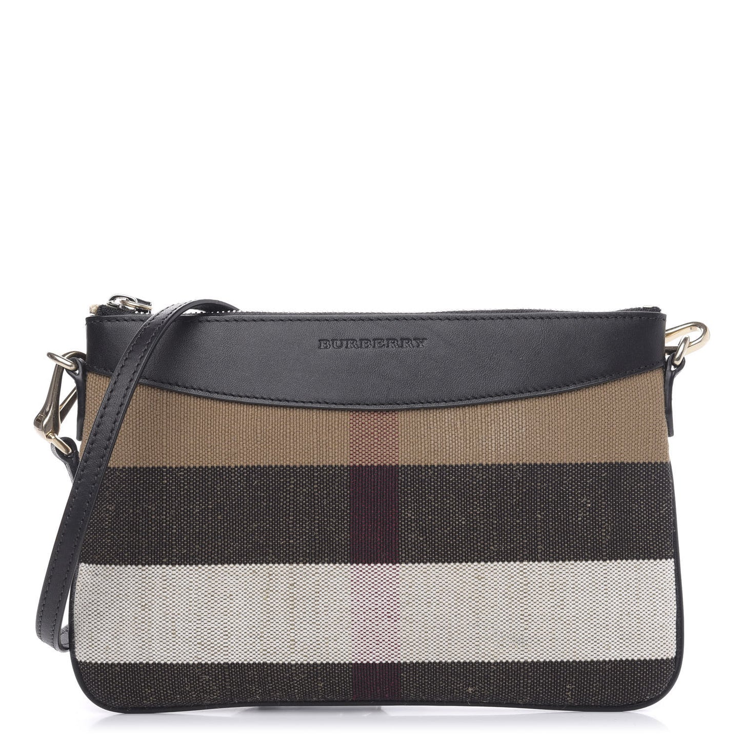 Mega Check Peyton Crossbody Clutch Bag Black