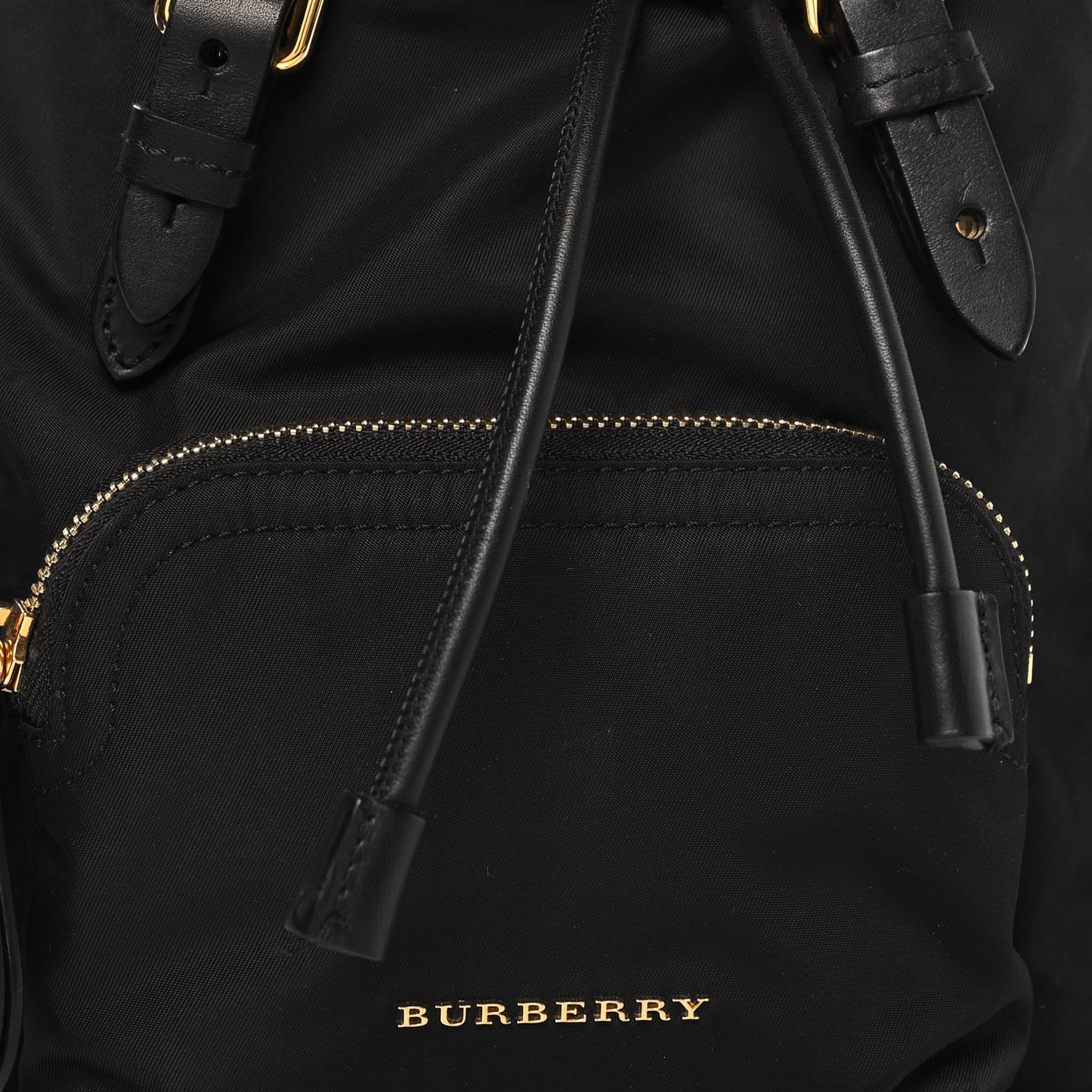 Nylon Small Crossbody Rucksack Backpack Black