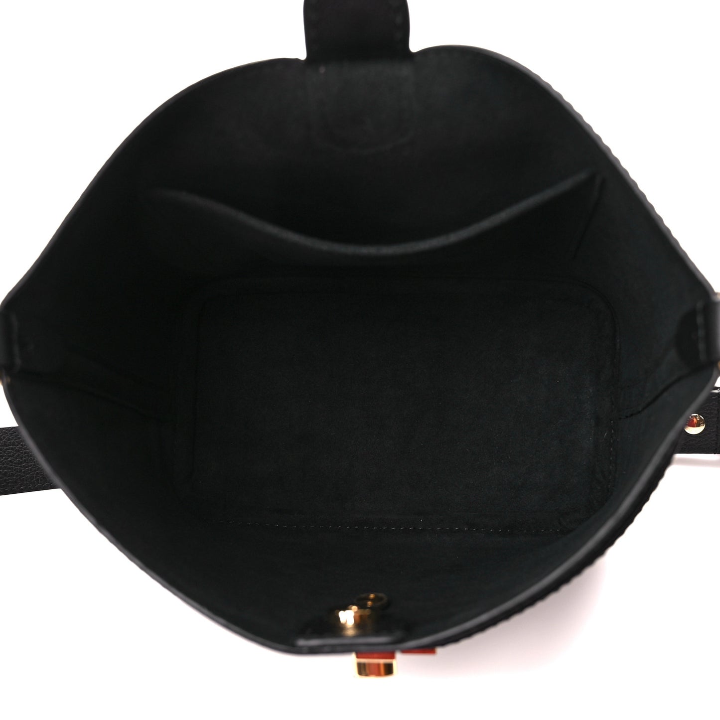 Calfskin Lock and Walk Bucket Black