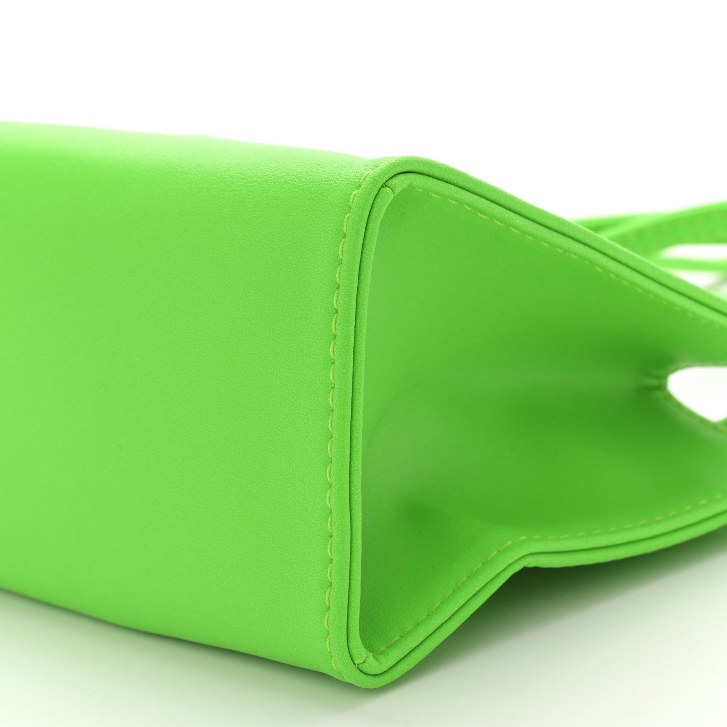 Telfar Vegan Leather Small Shopping Bag Highlighter Green 9 of 9