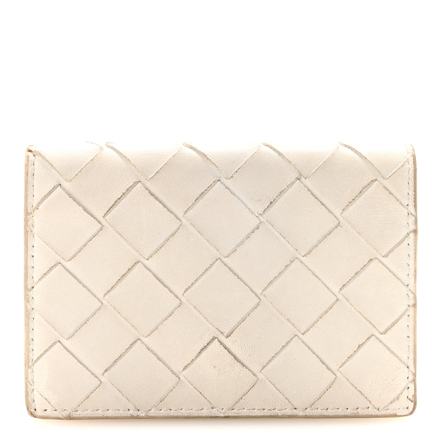 Bottega Veneta Nappa Intrecciato Card Holder White 1801336