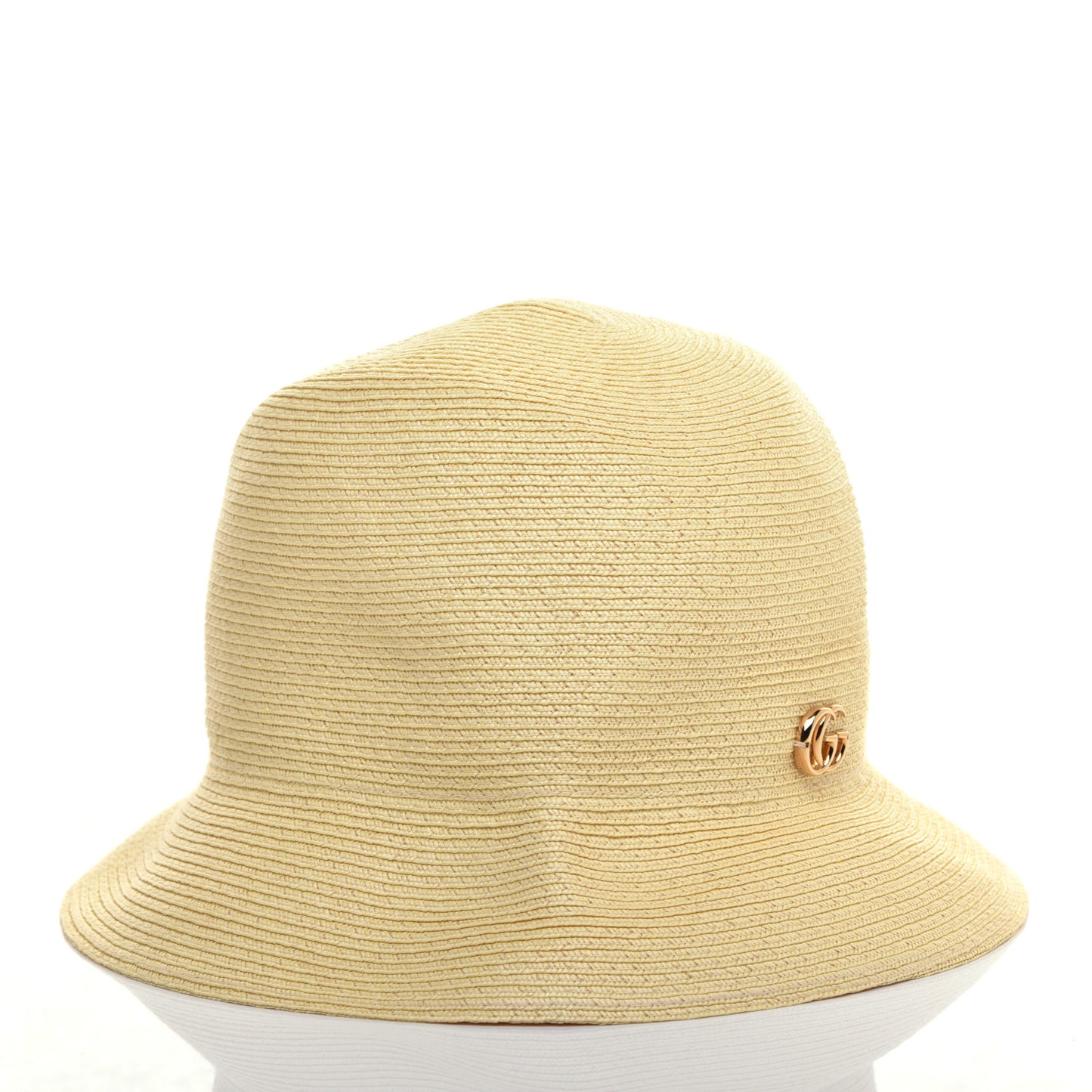 Raffia Double G Bucket Hat M Ivory