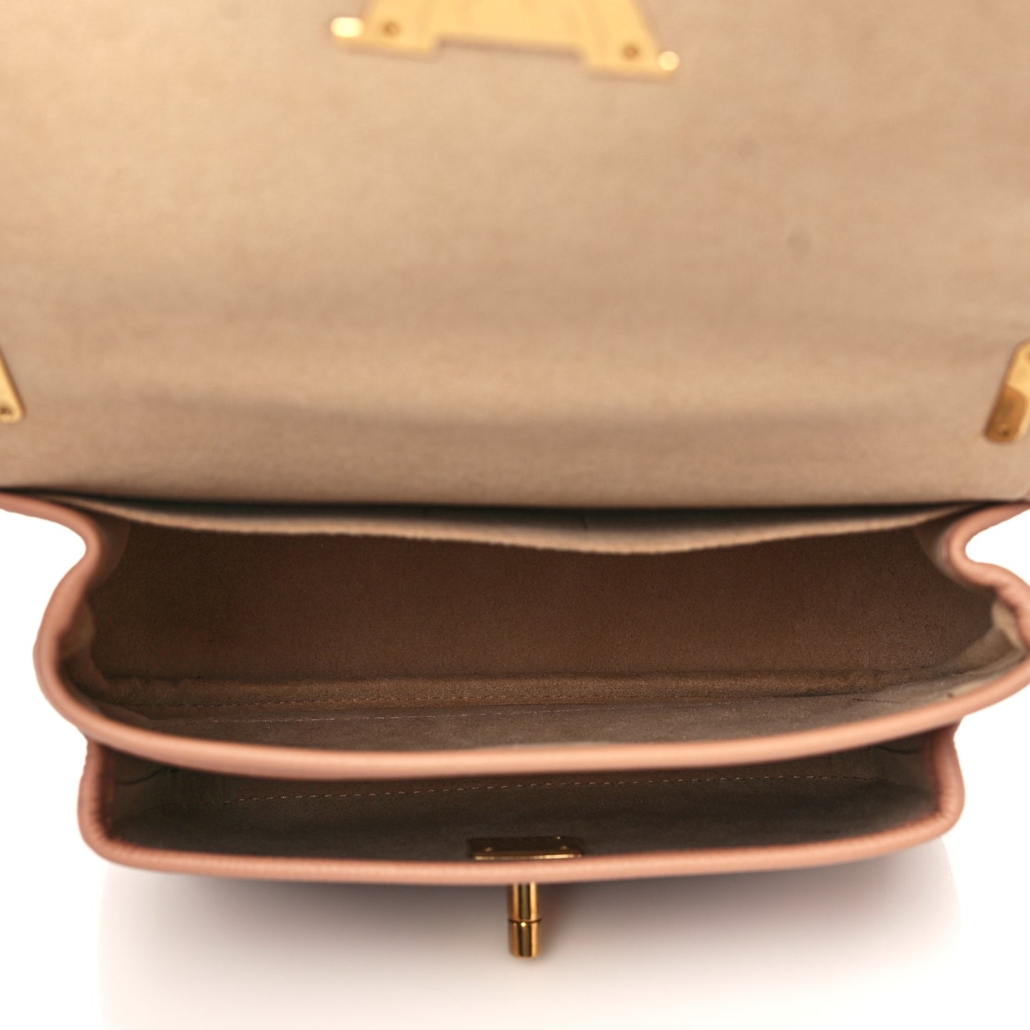 Grained Calfskin Lockme Chain Bag PM Rose Silk