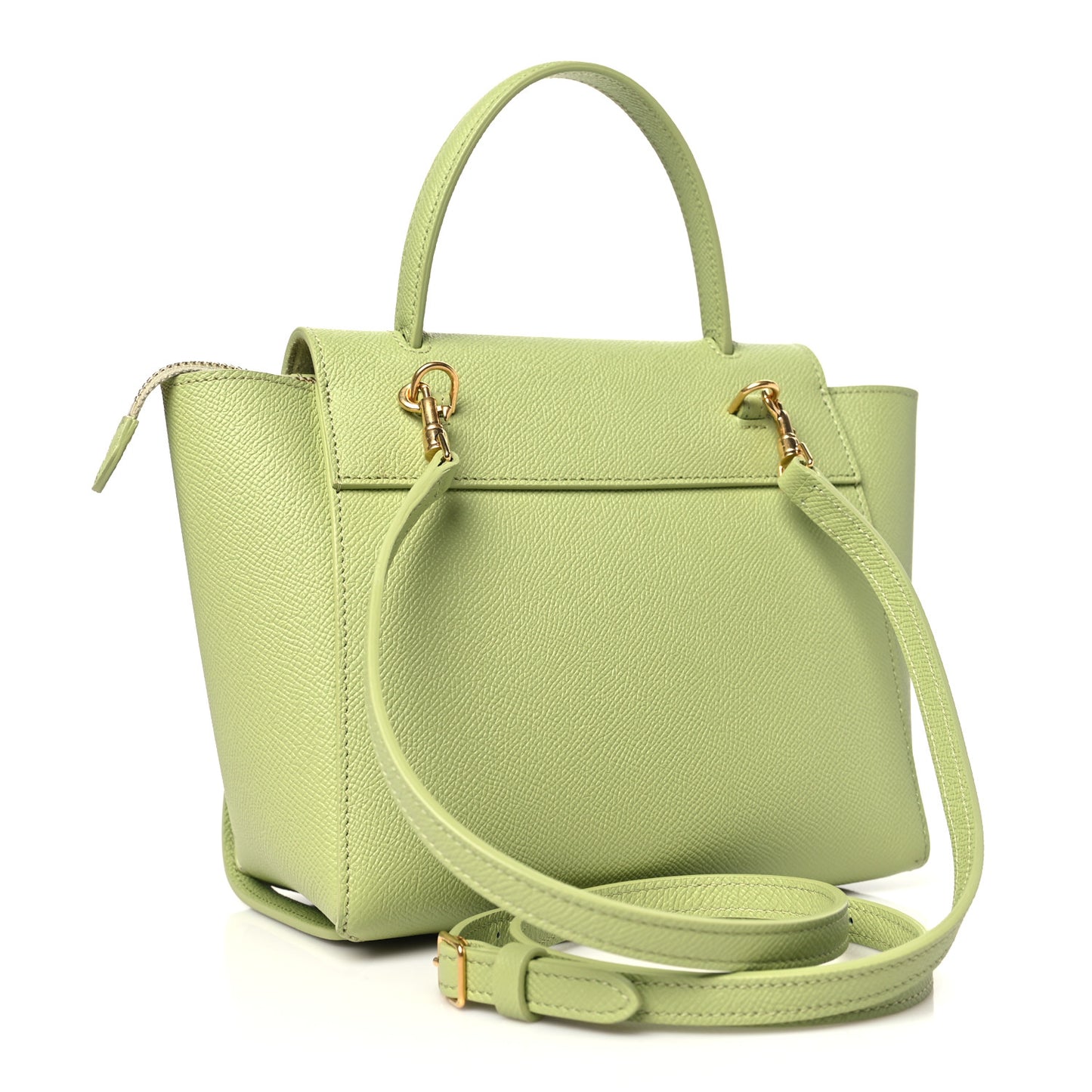 Grained Calfskin Nano Belt Bag Vert D'eau