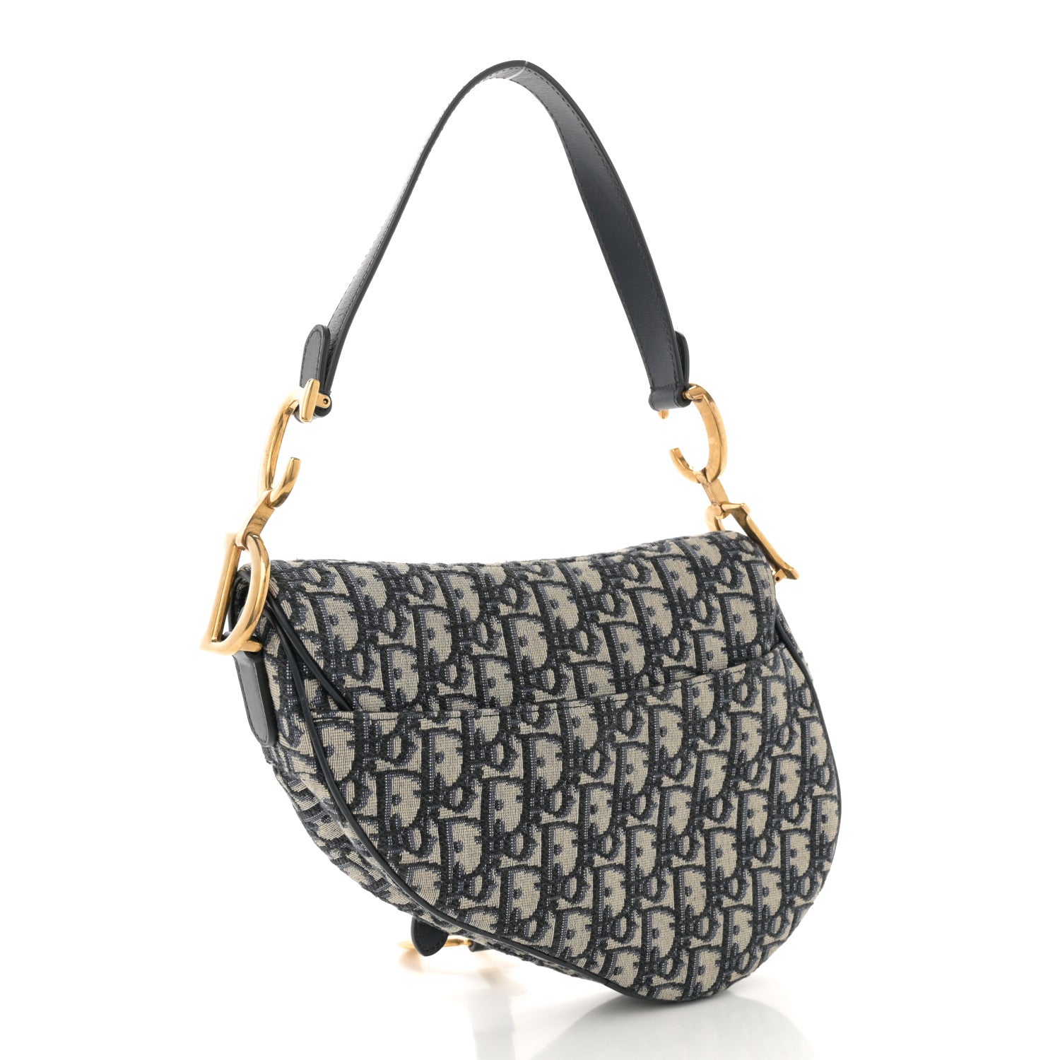 Christian Dior Oblique Saddle Bag Blue 2 of 10