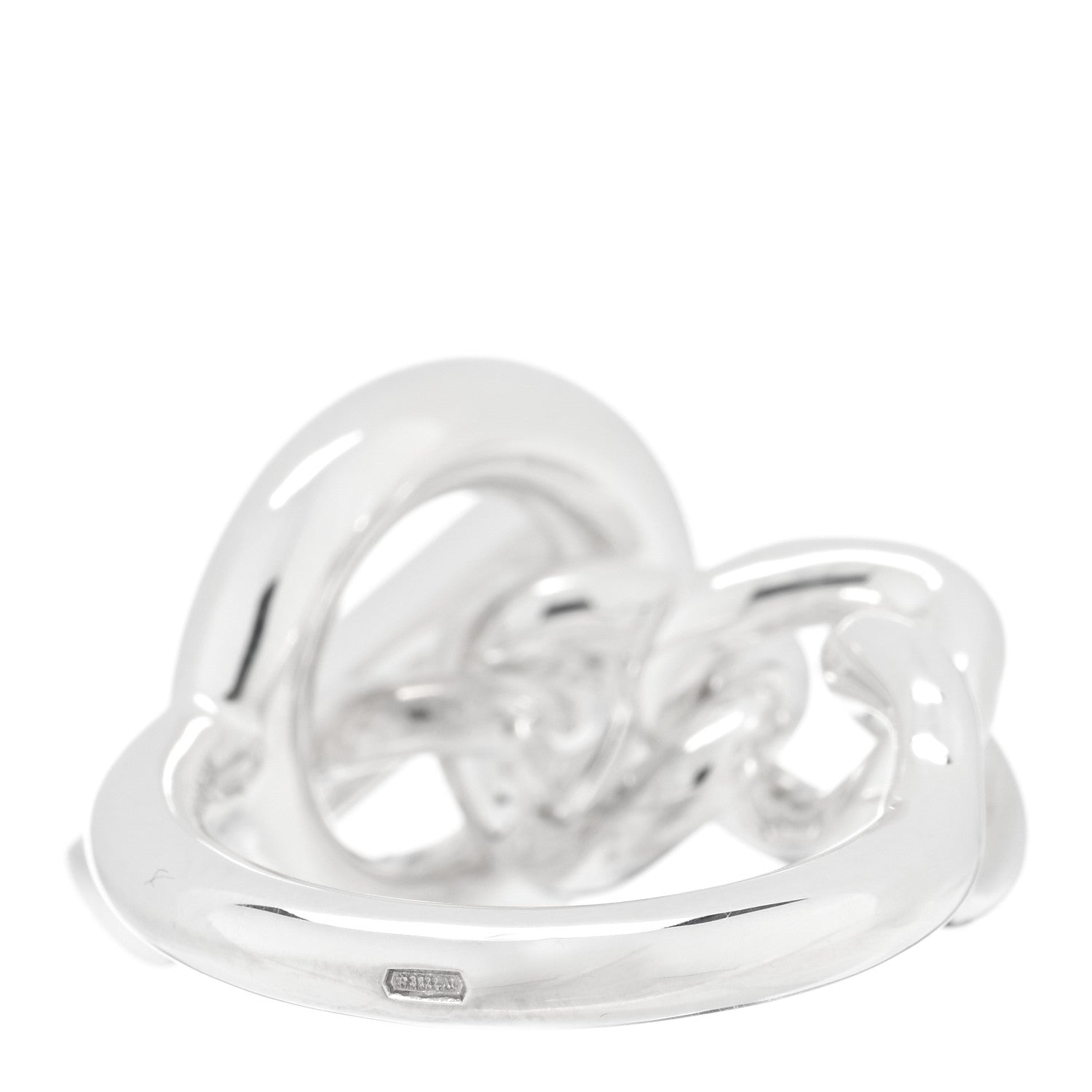 Hermes Sterling Silver GM Croisette Ring 54 6.75 3 of 5