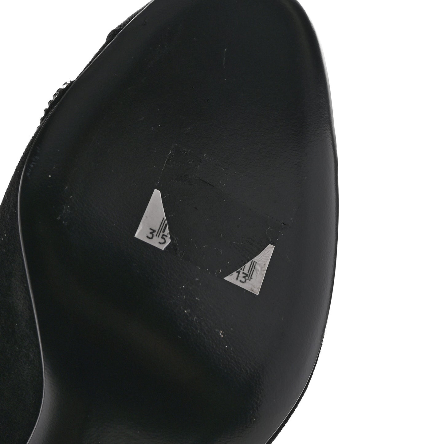 Suede Grosgrain Crystal Star Mules 37 Black