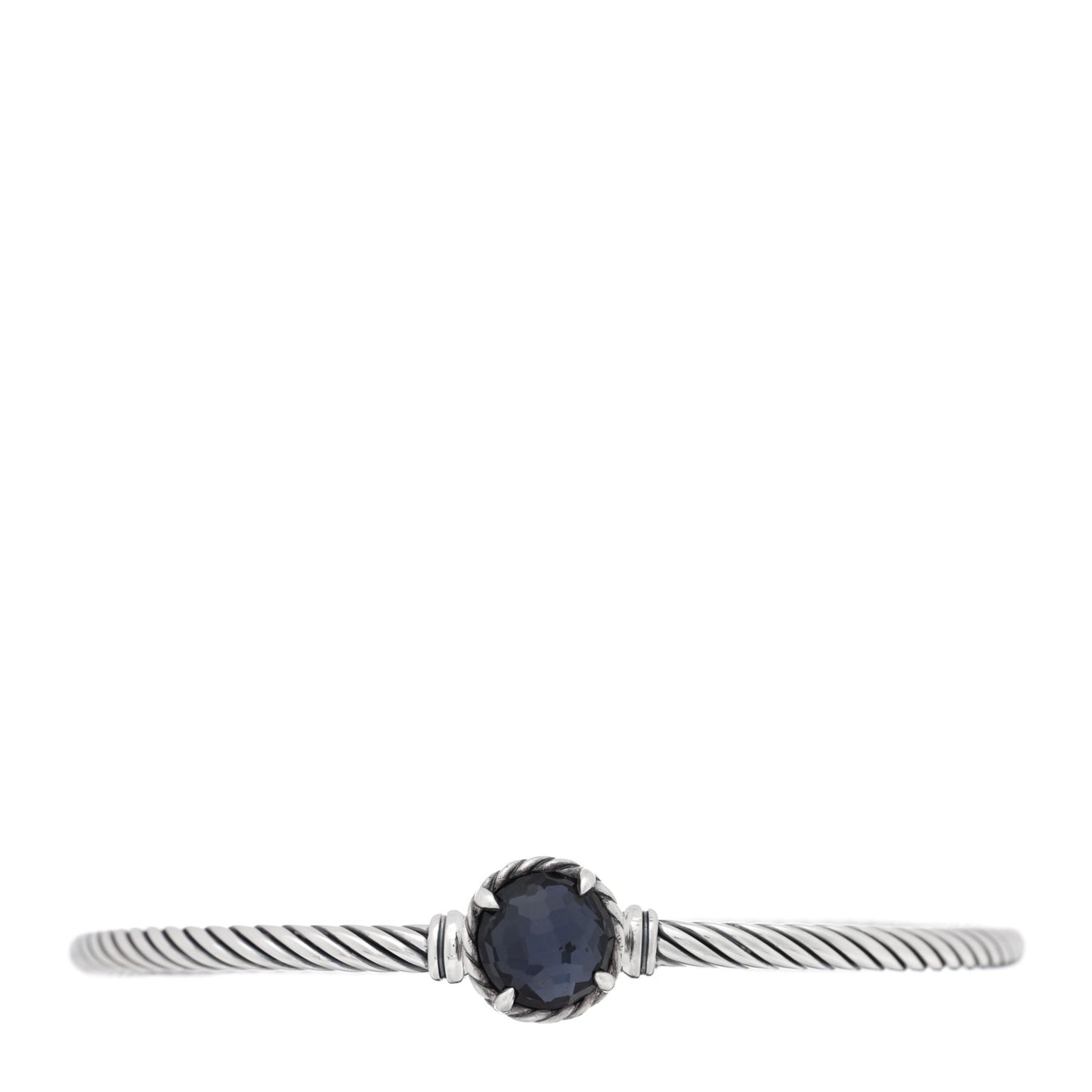 Sterling Silver Black Orchid 3mm Chatelaine Bracelet