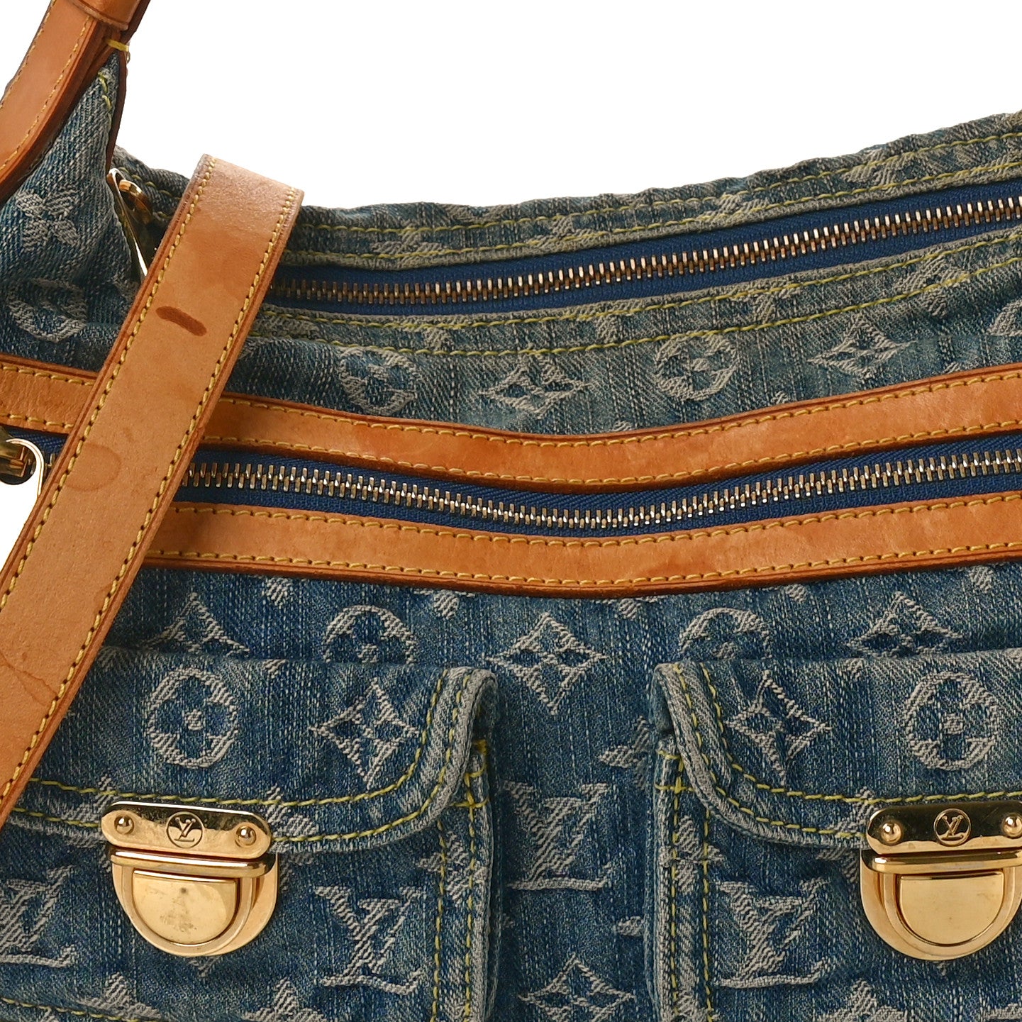 Monogram Denim Baggy PM Blue
