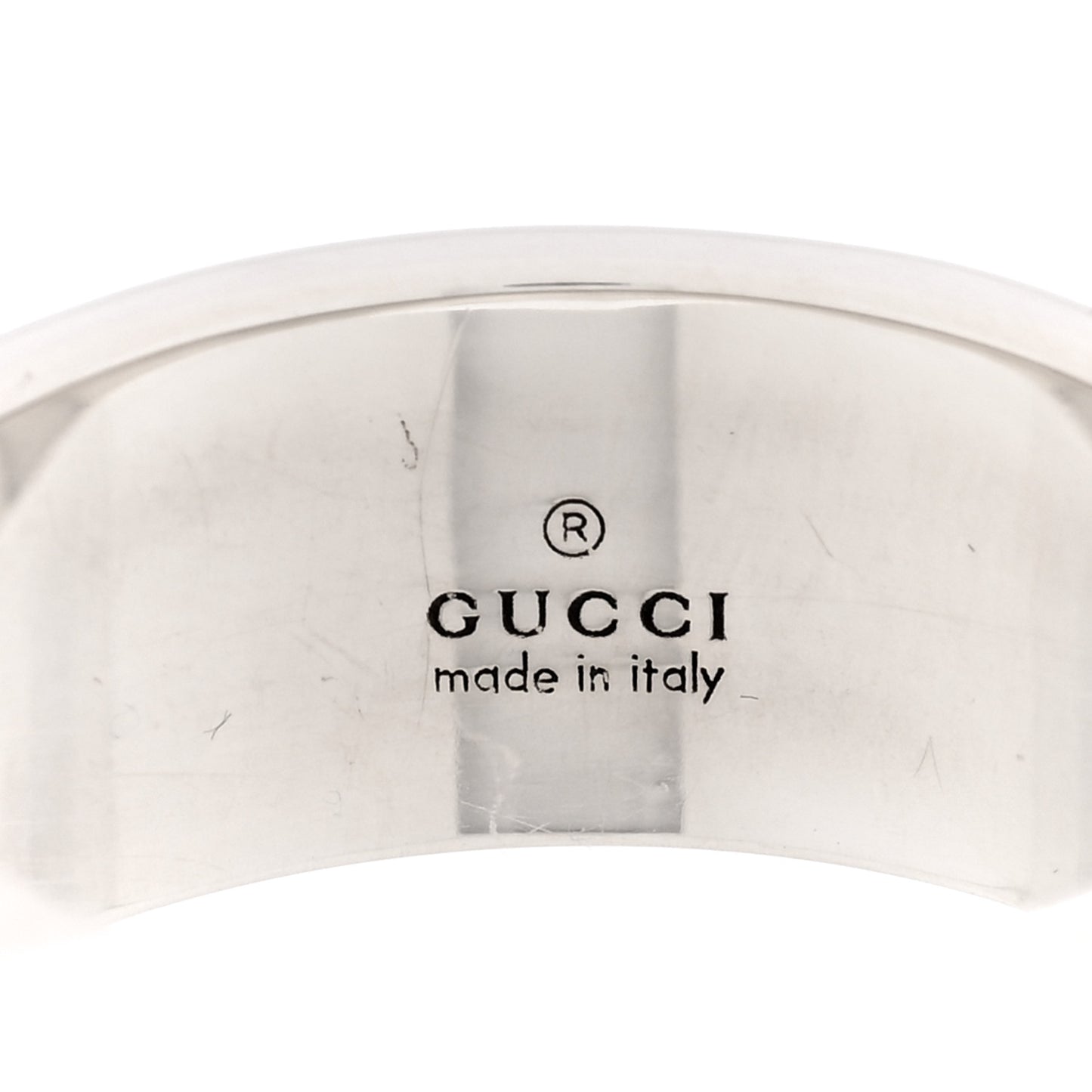 Sterling Silver GG Wide Band Ring 63 10.25
