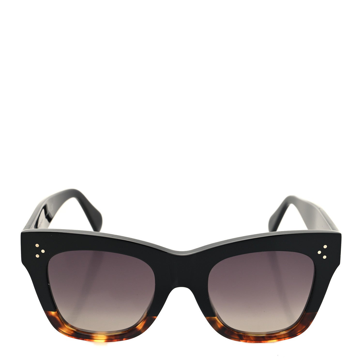 Celine Polarized Acetate Sunglasses CL4004IN Black Havana 2 of 7