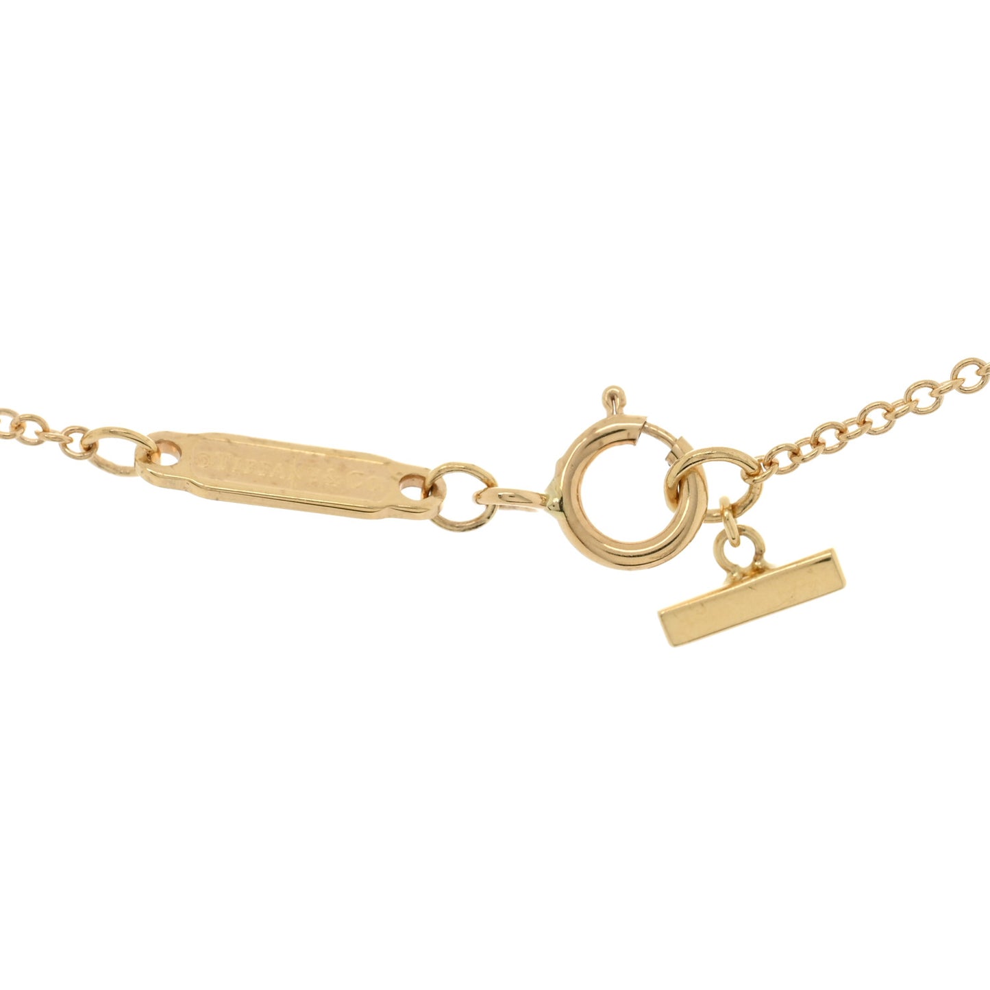 18K Yellow Gold Diamond Mini T Smile Pendant Necklace