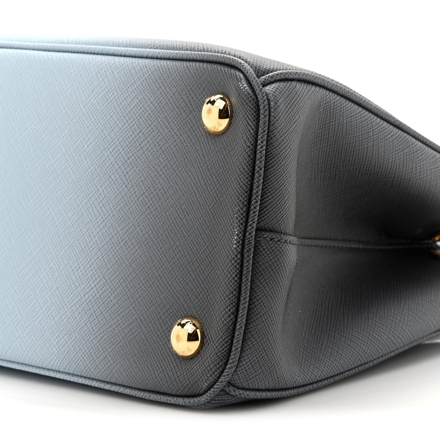 Saffiano Lux Ombre Small Galleria Double Zip Tote Celeste