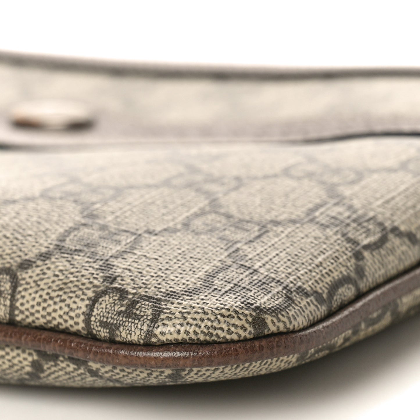 GG Supreme Monogram Large Ophidia Pouch Clutch Brown