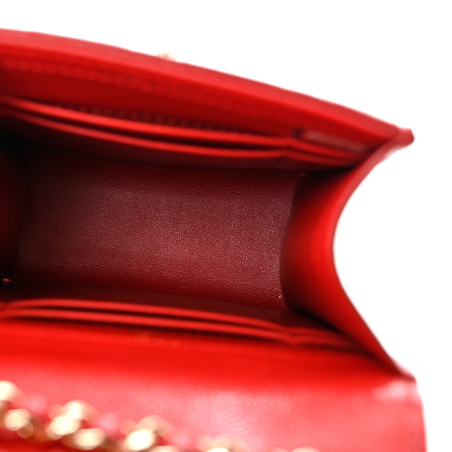Caviar Quilted Classic Phone Holder Red