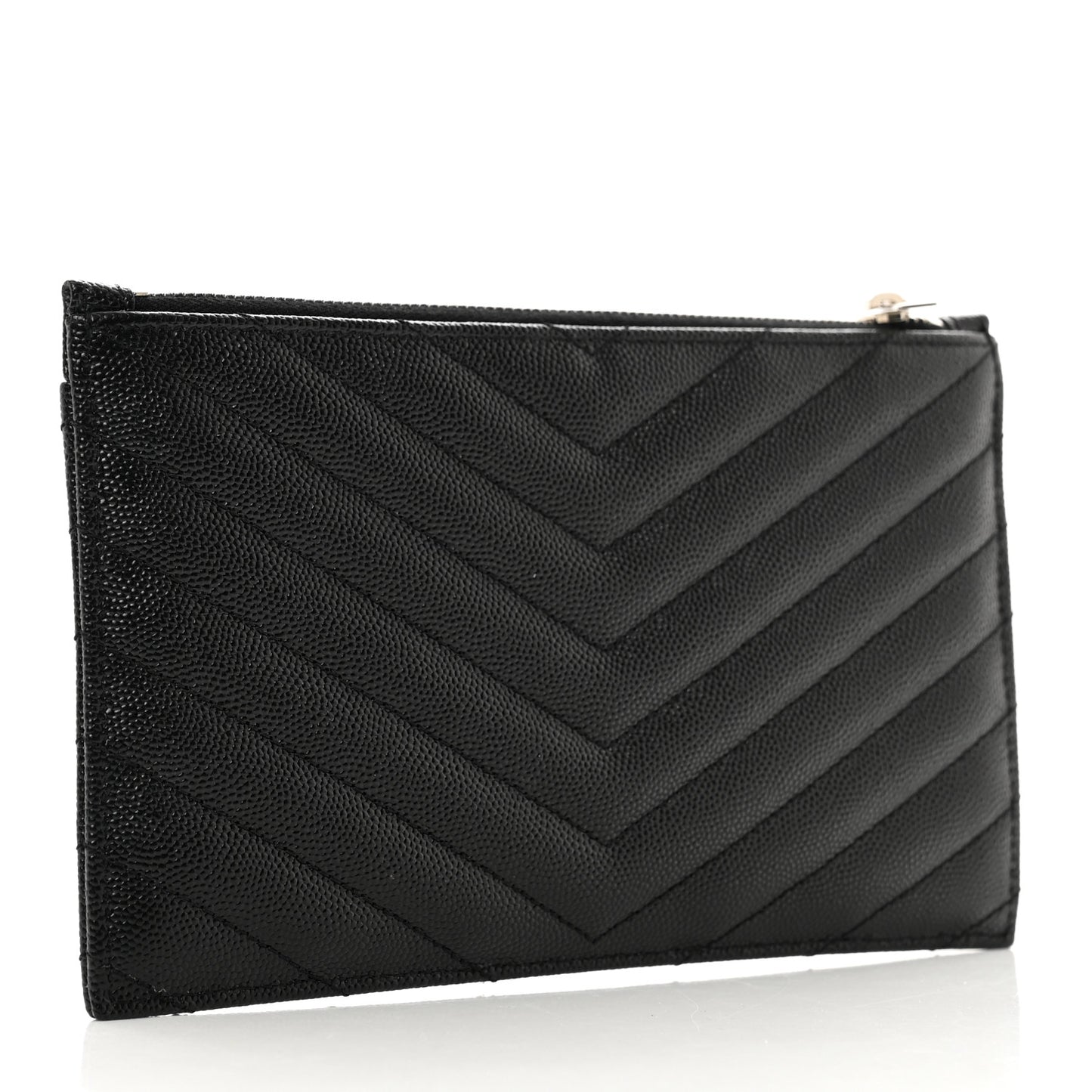 Grain De Poudre Chevron Monogram Bill Pouch Black