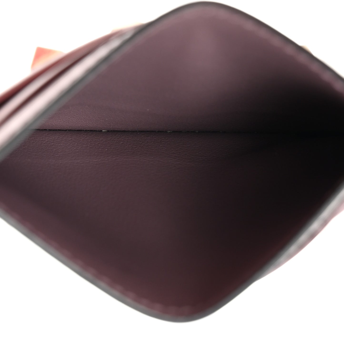 Vitello Rockstud Card Holder Dark Mauve