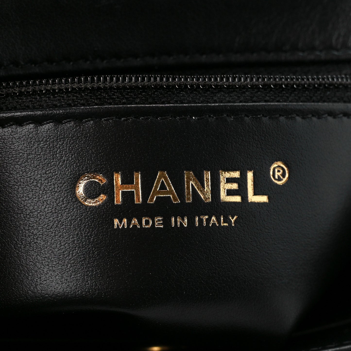 Shiny Aged Calfskin Quilted Nano Kelly Shopper Black