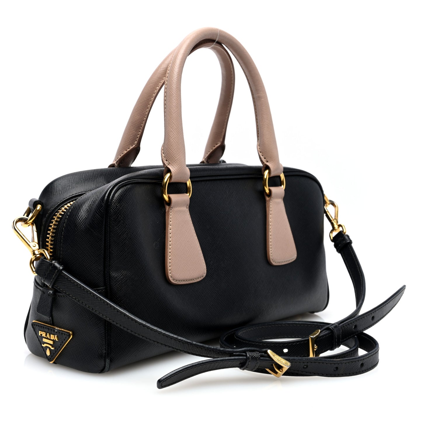 Saffiano Lux Bauletto Black Cammeo