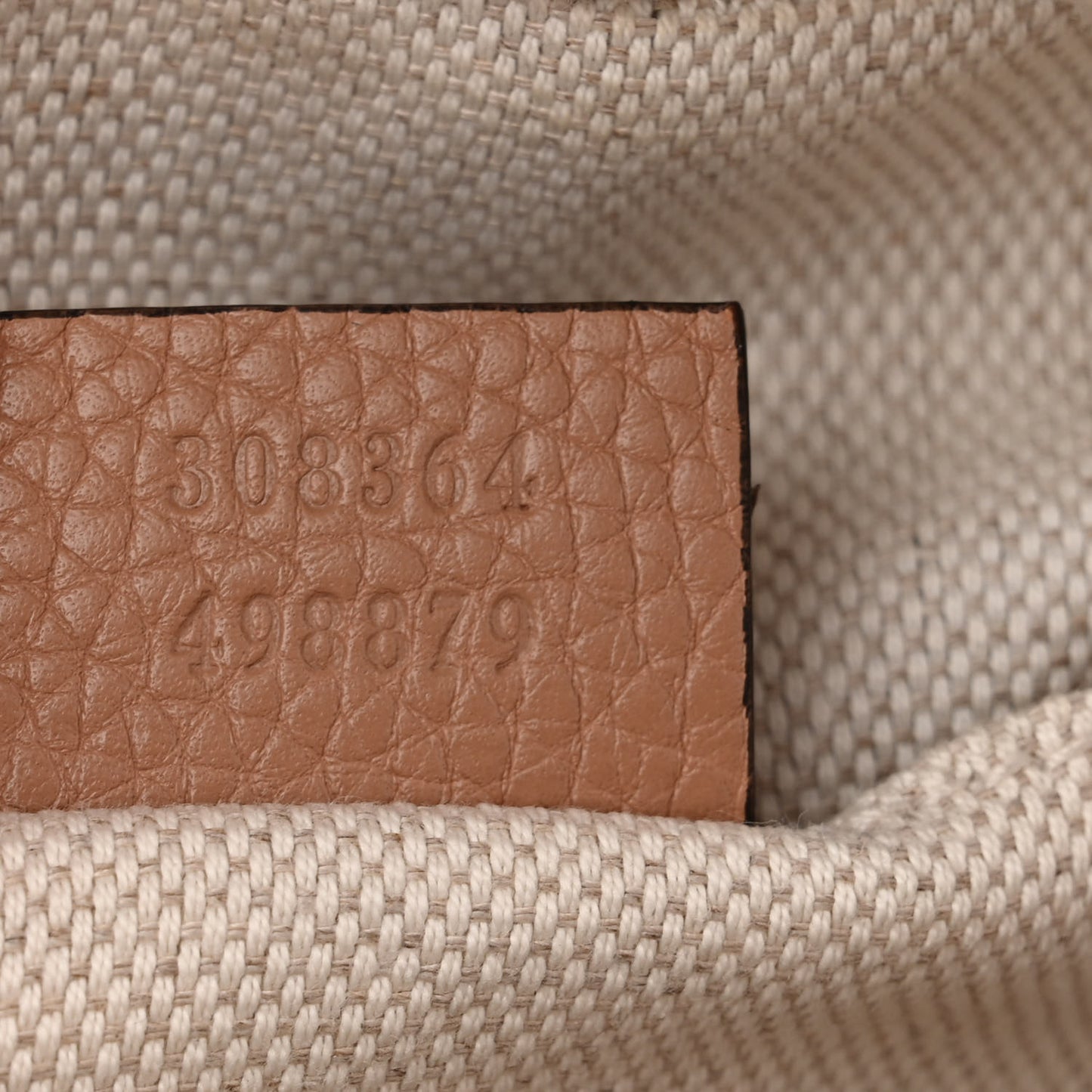 Pebbled Calfskin Small Soho Disco Bag Camelia