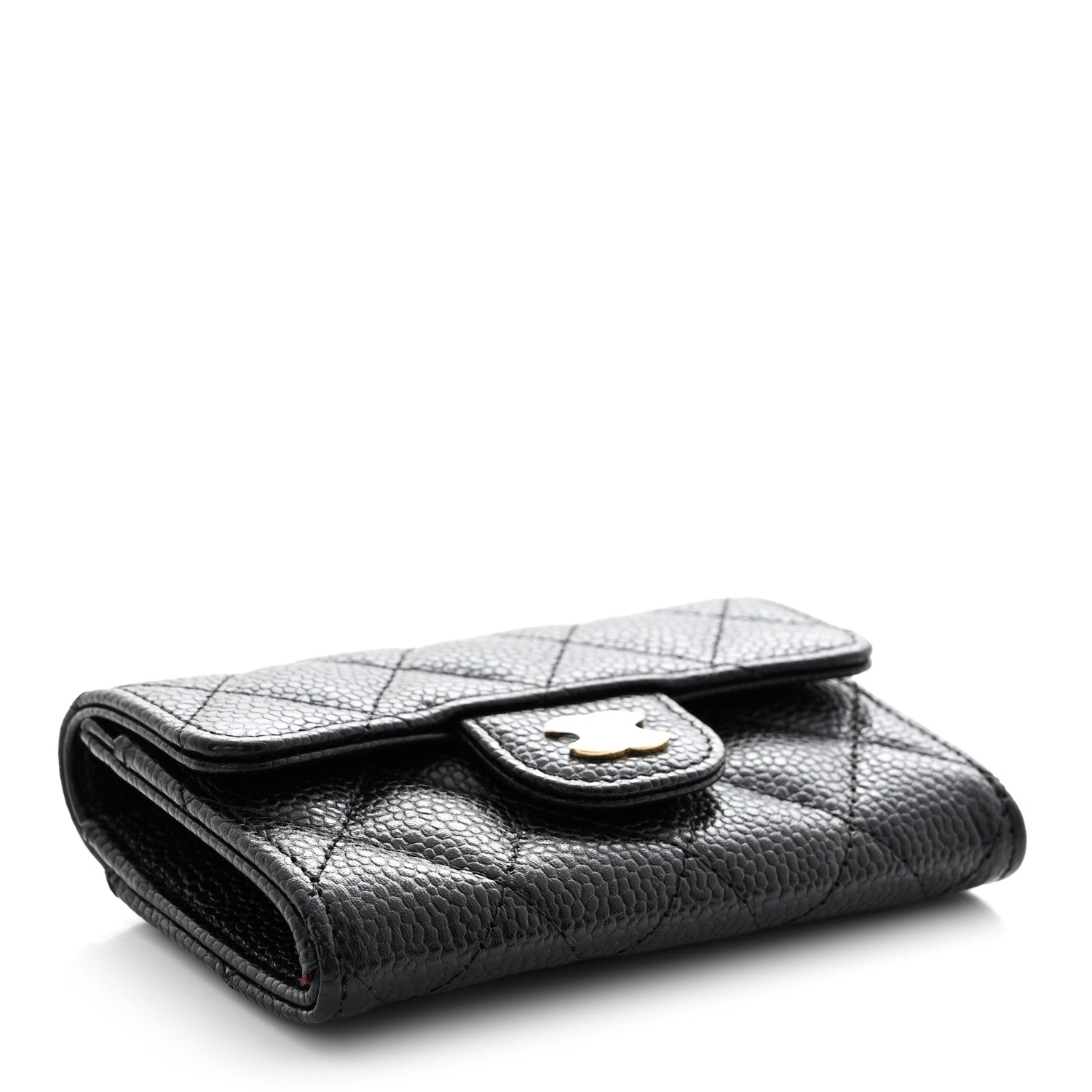 Chanel Caviar Quilted Flap Card Holder Wallet Black 4 of 11