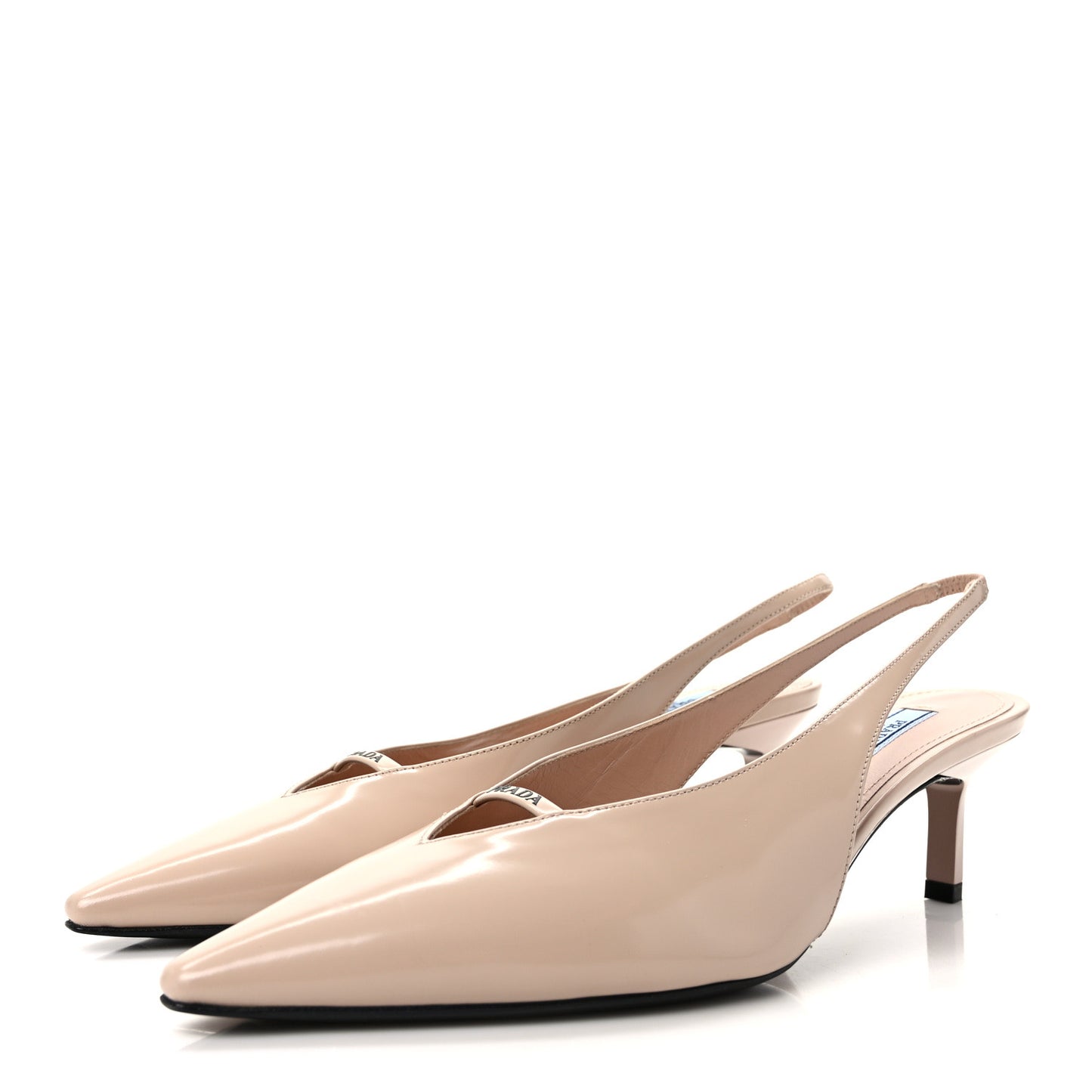 Spazzolato Pointed Toe Strap Slingback Pumps 40 Cipria