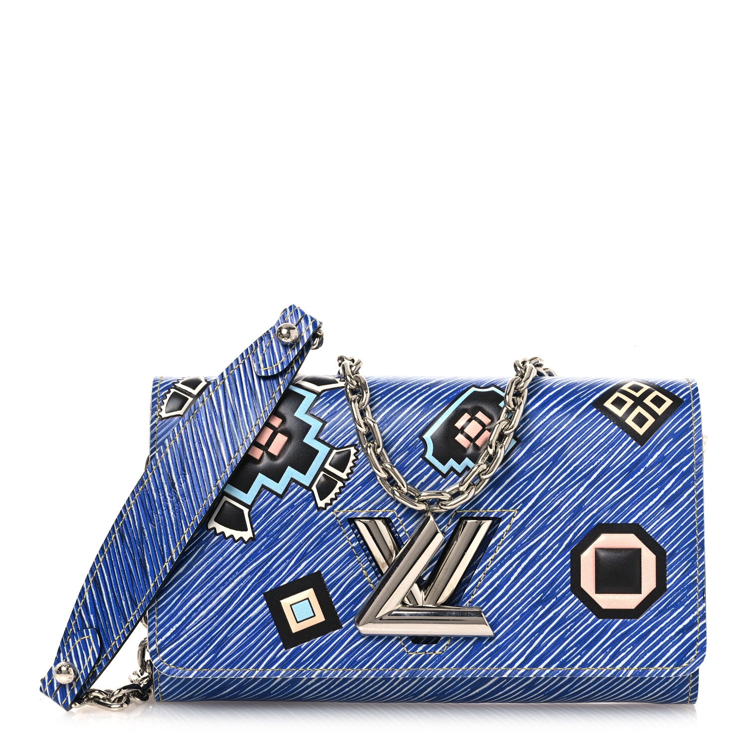 Louis Vuitton Epi Azteque Twist Chain Wallet Denim Light 1858426